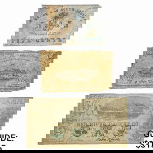 [3] 1861-1863 5C,50C,$1 Lot of U.S. Currency: [3] 1861-1863 5C,50C,$1 Lot of U.S. Currency