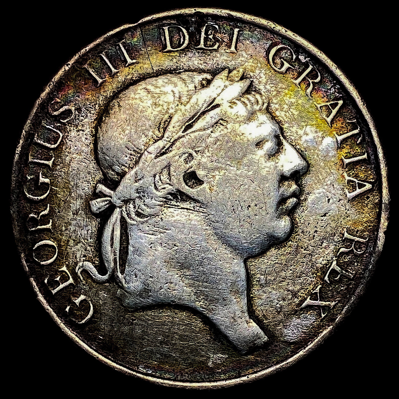 1814 Great Brit. George III Silver 3 Shill Bank Token NEARLY UNCIRCULATED: 1814 Great Brit. George III Silver 3 Shill Bank Token NEARLY UNCIRCULATED