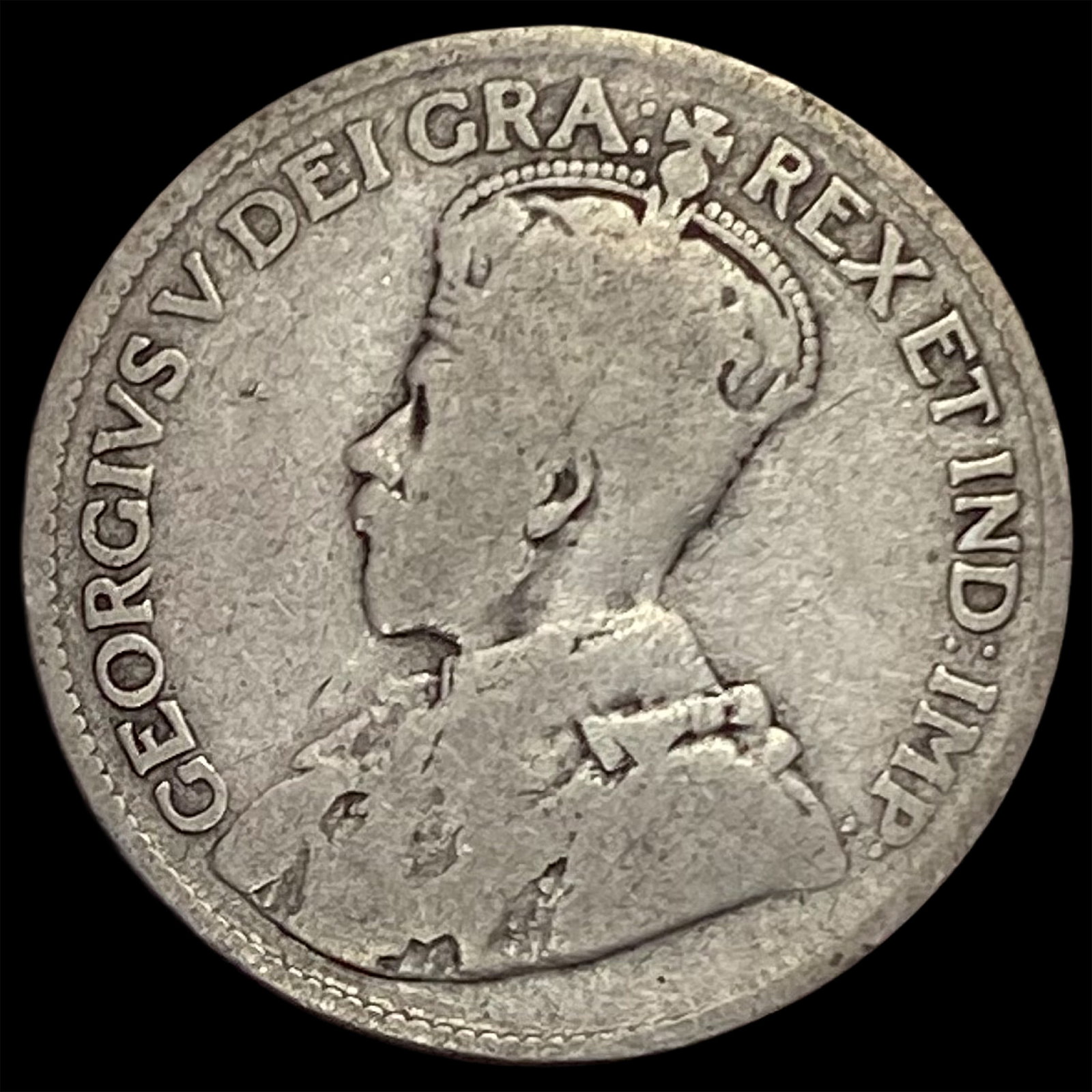 1917-C NewFoundland George V Silver 25 Cents NEARLY UNCIRCULATED: 1917-C NewFoundland George V Silver 25 Cents NEARLY UNCIRCULATED