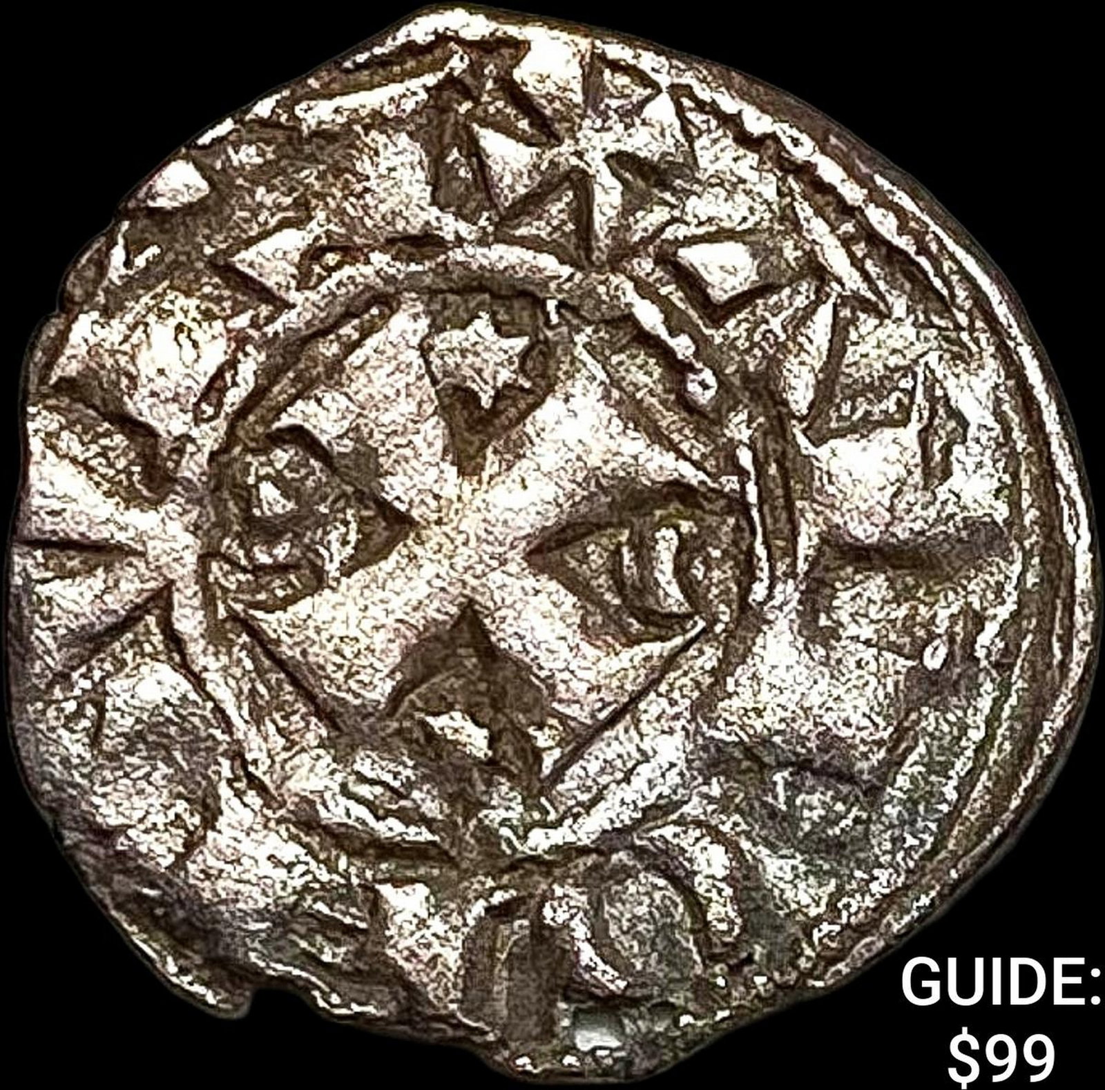 1248-1279 Portugal Alfonso III Silver Denero NEARLY UNCIRCULATED: 1248-1279 Portugal Alfonso III Silver Denero NEARLY UNCIRCULATED