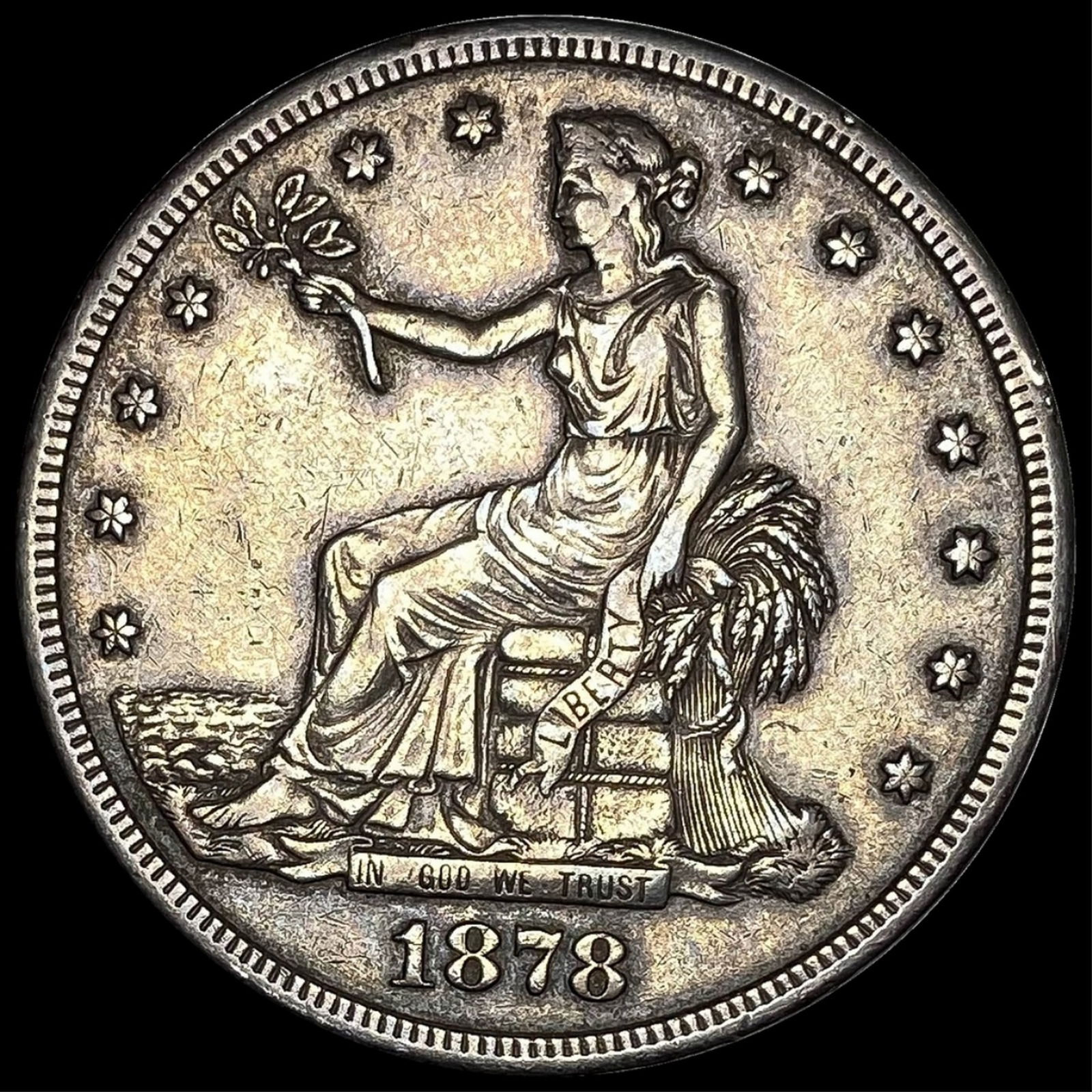 1878-S Silver Trade Dollar CLOSELY  UNCIRCULATED (1 of 2)