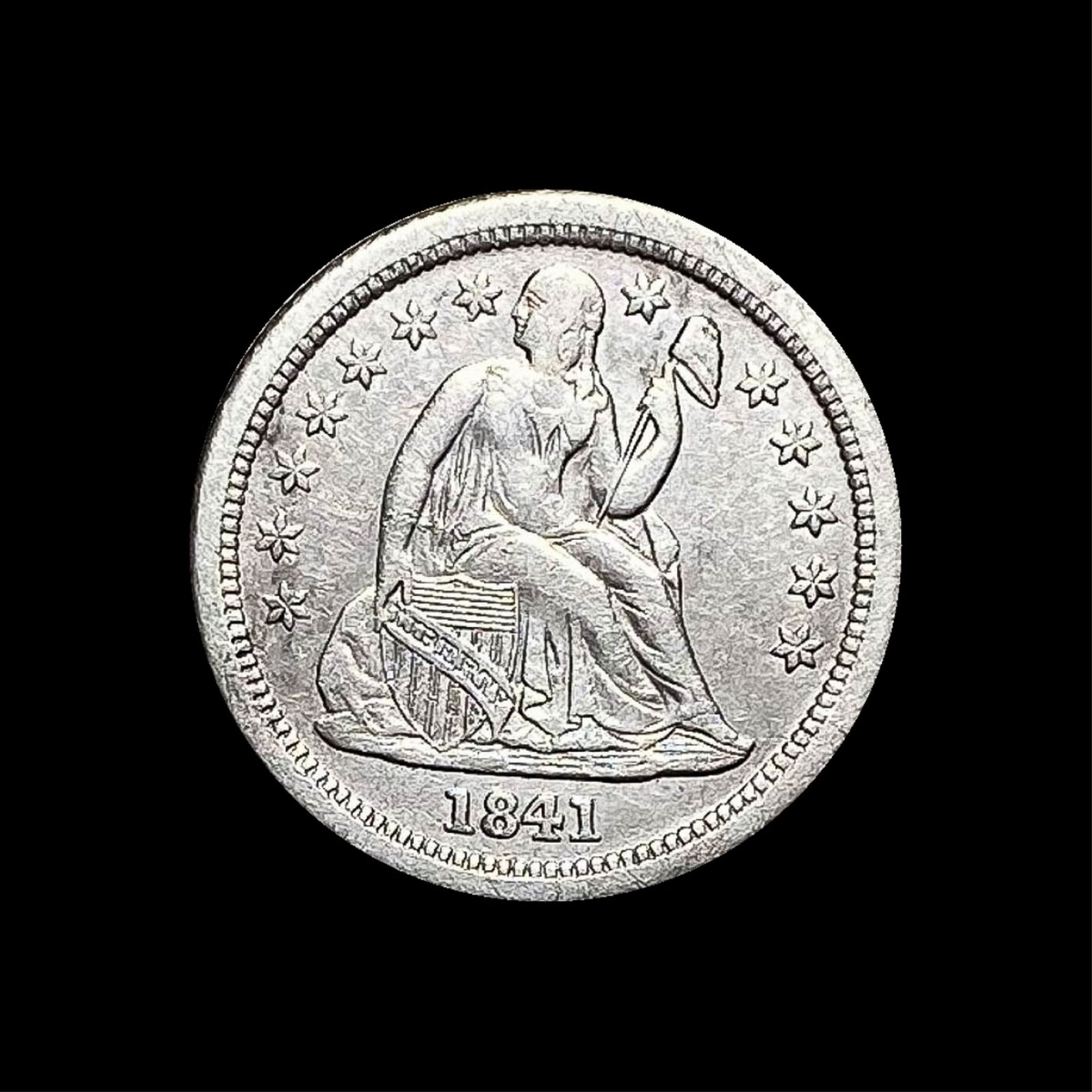 1841-O Silver Seated Liberty Dime CLOSELY  UNCIRCULATED (1 of 2)