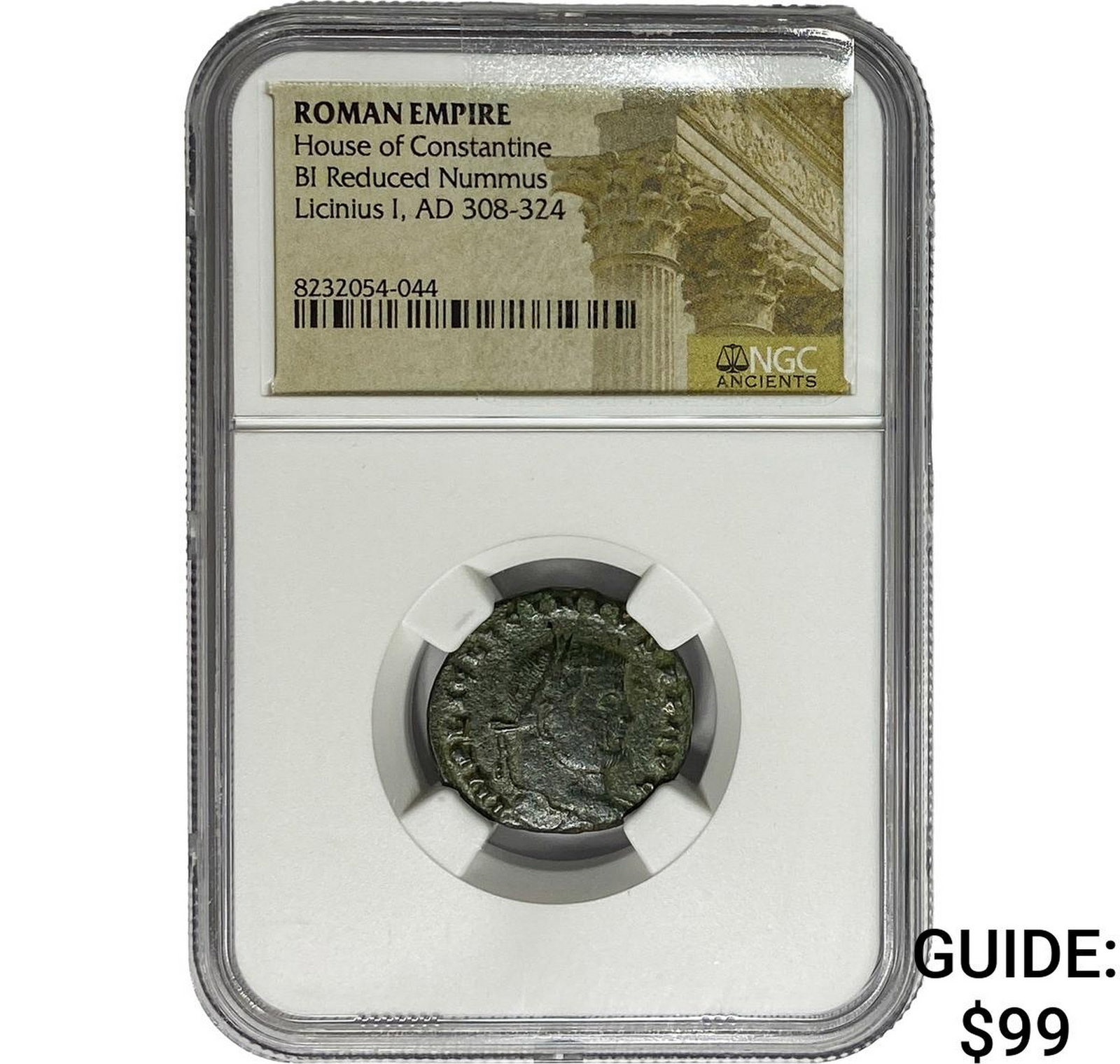 Roman Licinius I AD 308-324 BI Reduced Nummus NGC: Roman Licinius I AD 308-324 BI Reduced Nummus NGC