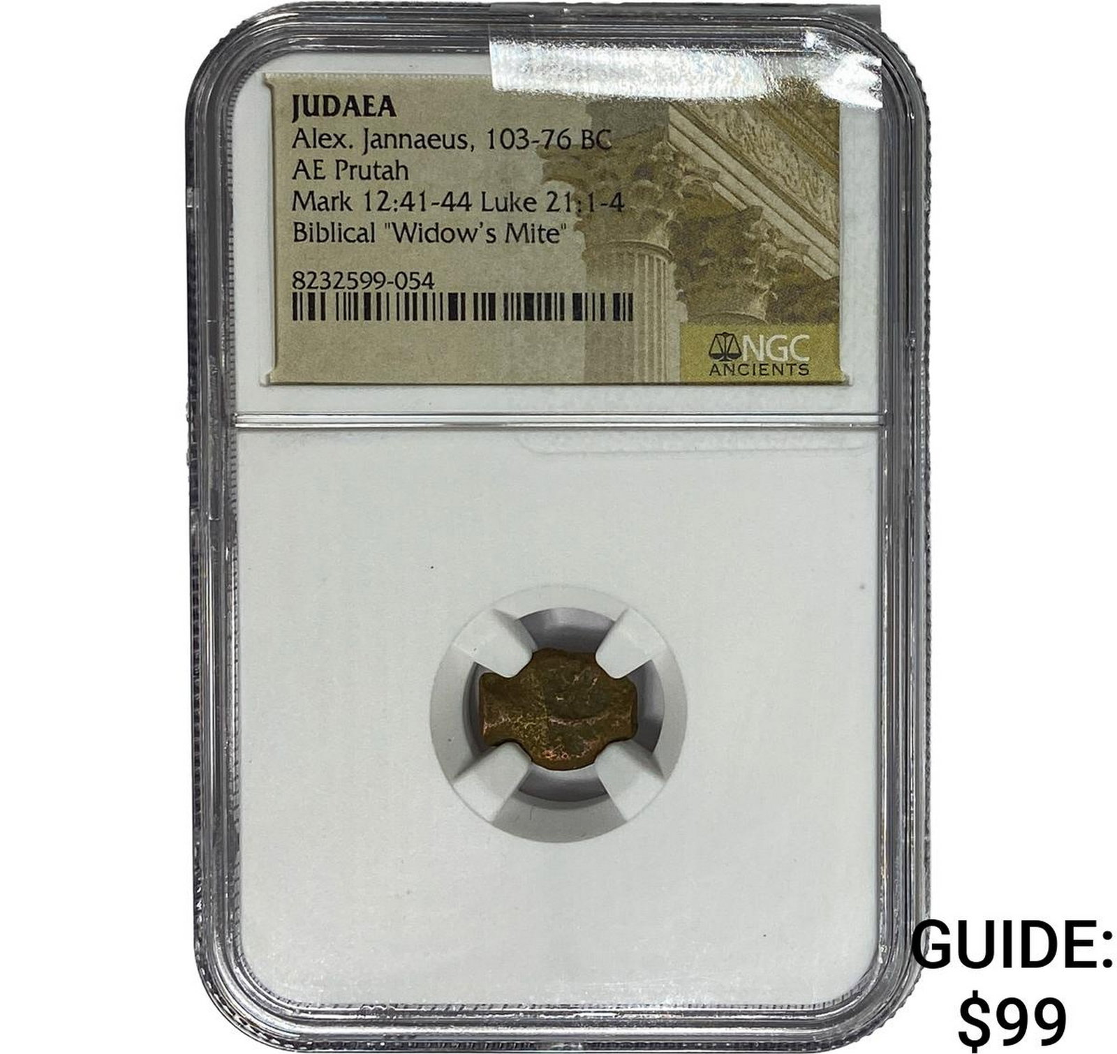 Judaea Alex. Jannaeus 103-76 BC Widow's Mite NGC: Judaea Alex. Jannaeus 103-76 BC Widow's Mite NGC