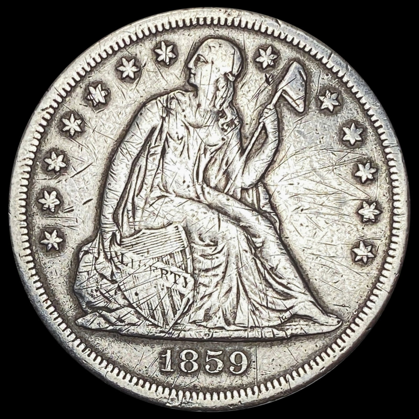 1859-O Silver Trade Dollar HIGH GRADE (1 of 2)