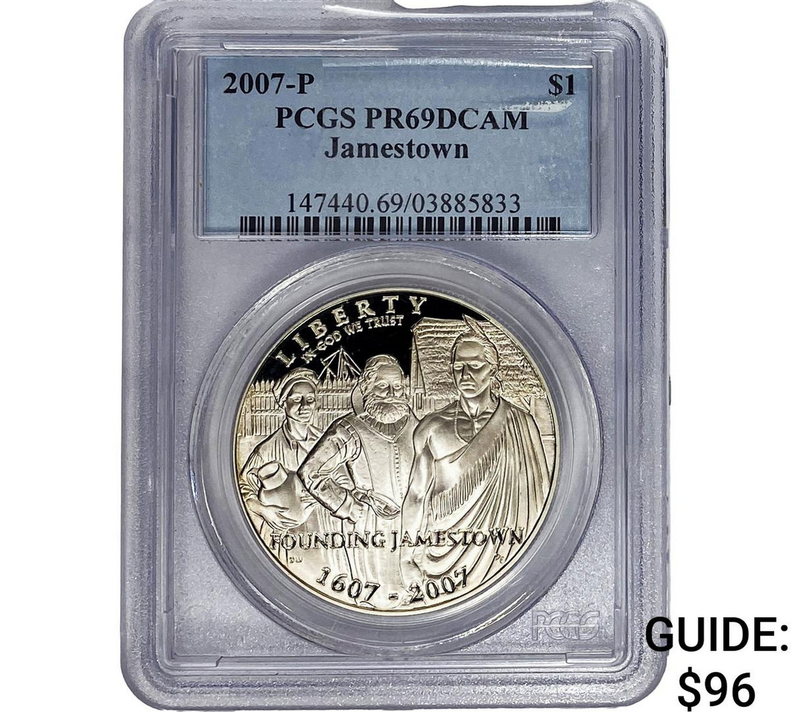 2007-P Jamestown Silver $1 PCGS PR69 DCAM (1 of 2)