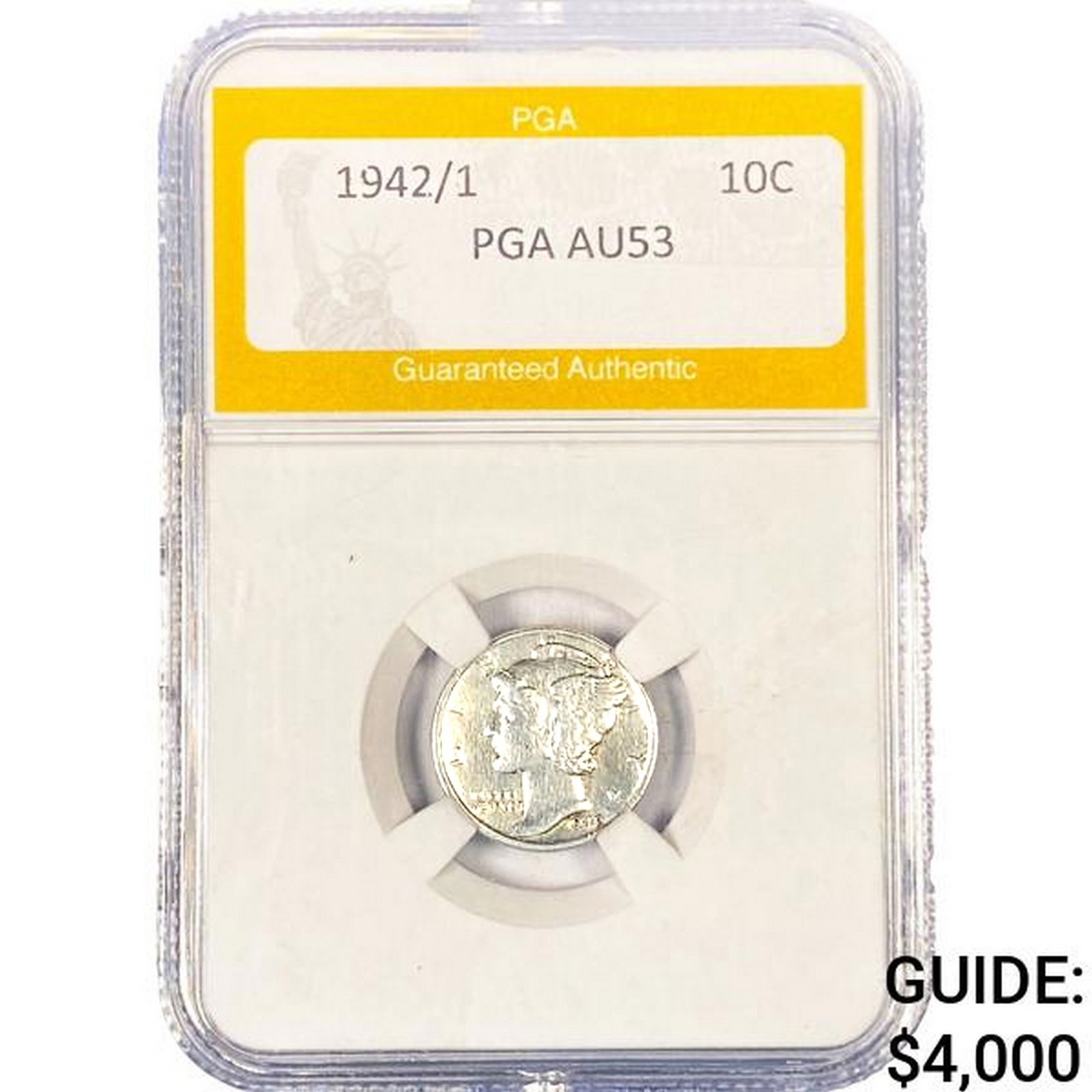 1942/1 Mercury Silver Dime PGA AU53 (1 of 2)
