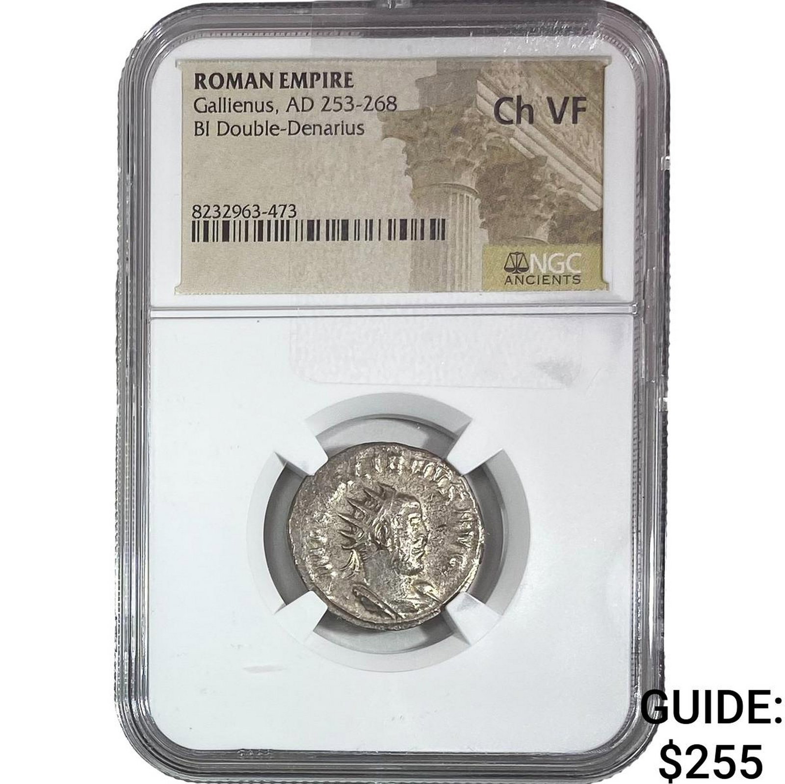 Roman Gallienus AD 253-268 BI Dbl-Denarius Ch VF: Roman Gallienus AD 253-268 BI Dbl-Denarius Ch VF