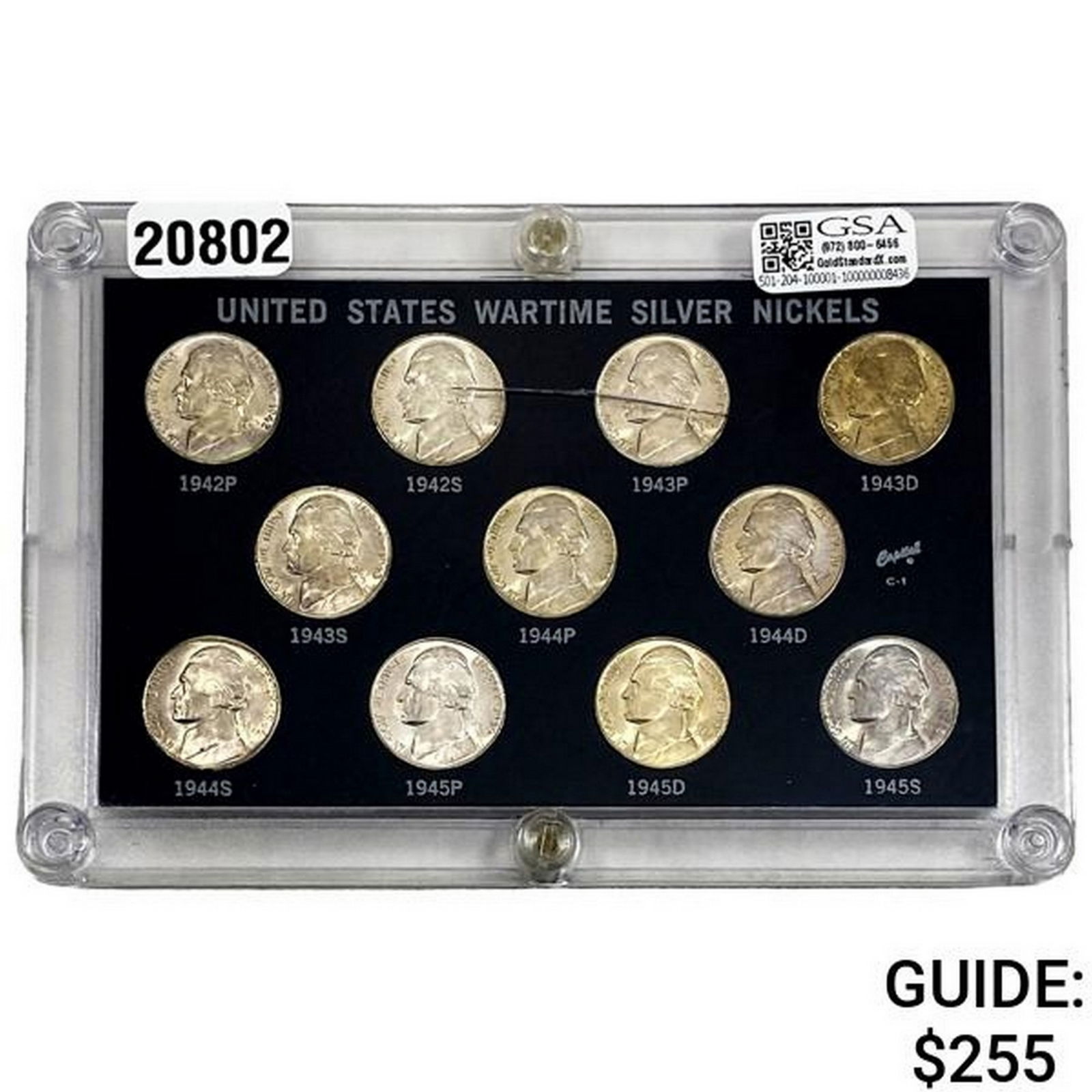 1942 U.S. Wartime Silver Nickels (1 of 2)