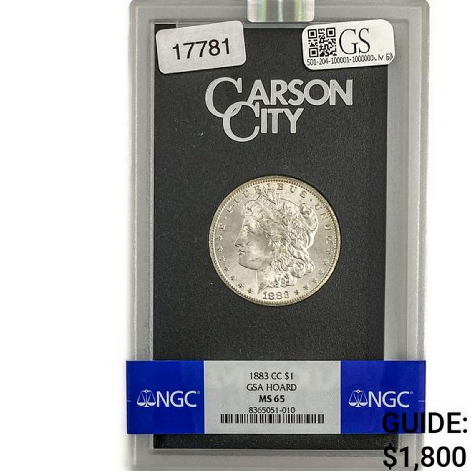 1883-CC Morgan Silver Dollar NGC MS65 GSA (1 of 2)