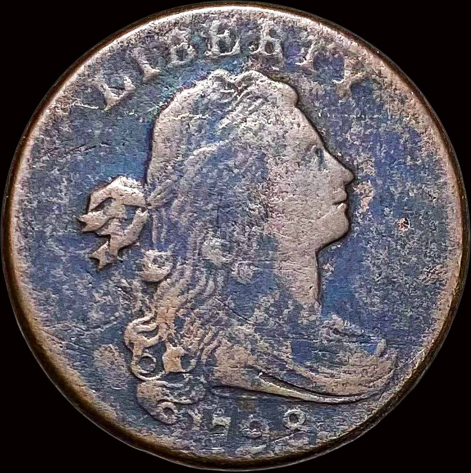 1798 Flowing Hair Large Cent LIGHT CIRC (1 of 2)