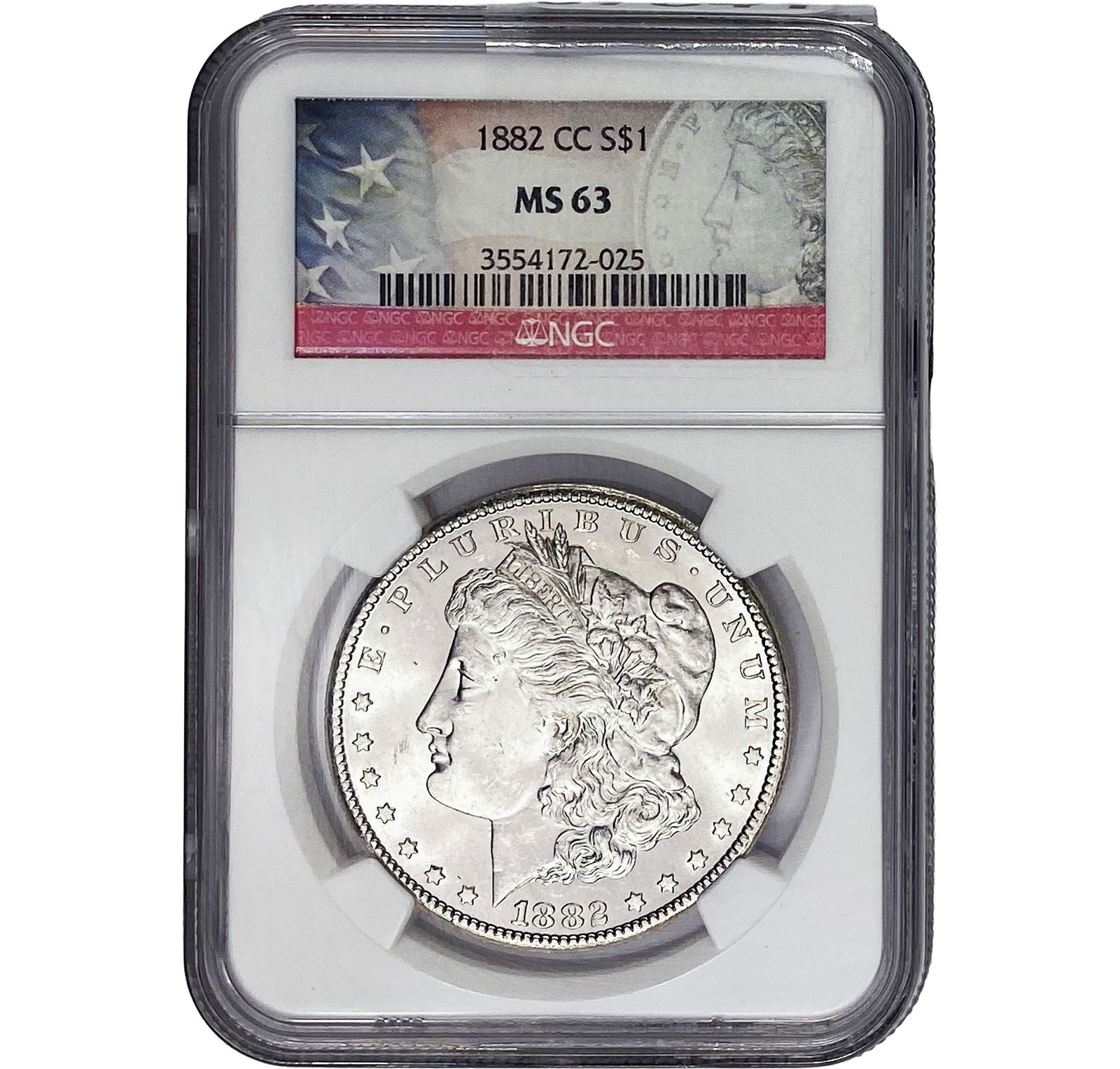 1882-CC Morgan Silver Dollar NGC MS63 (1 of 2)