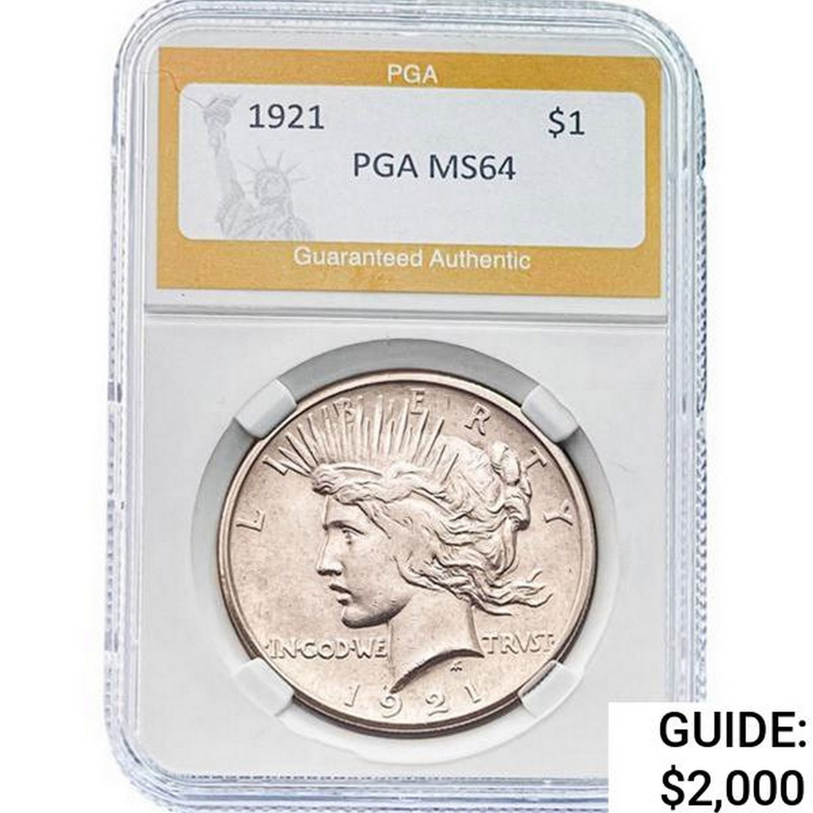 1921 Silver Peace Dollar PGA MS64 (1 of 2)