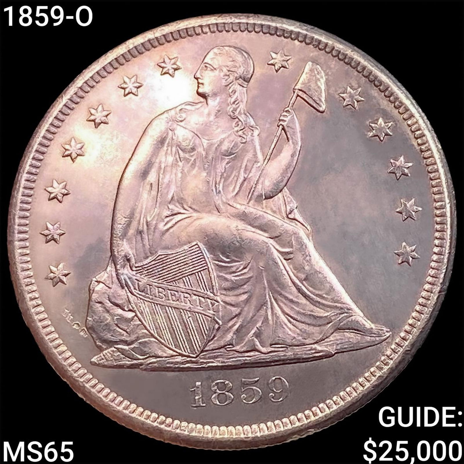 1859-O Seated Liberty Dollar GEM BU (1 of 2)
