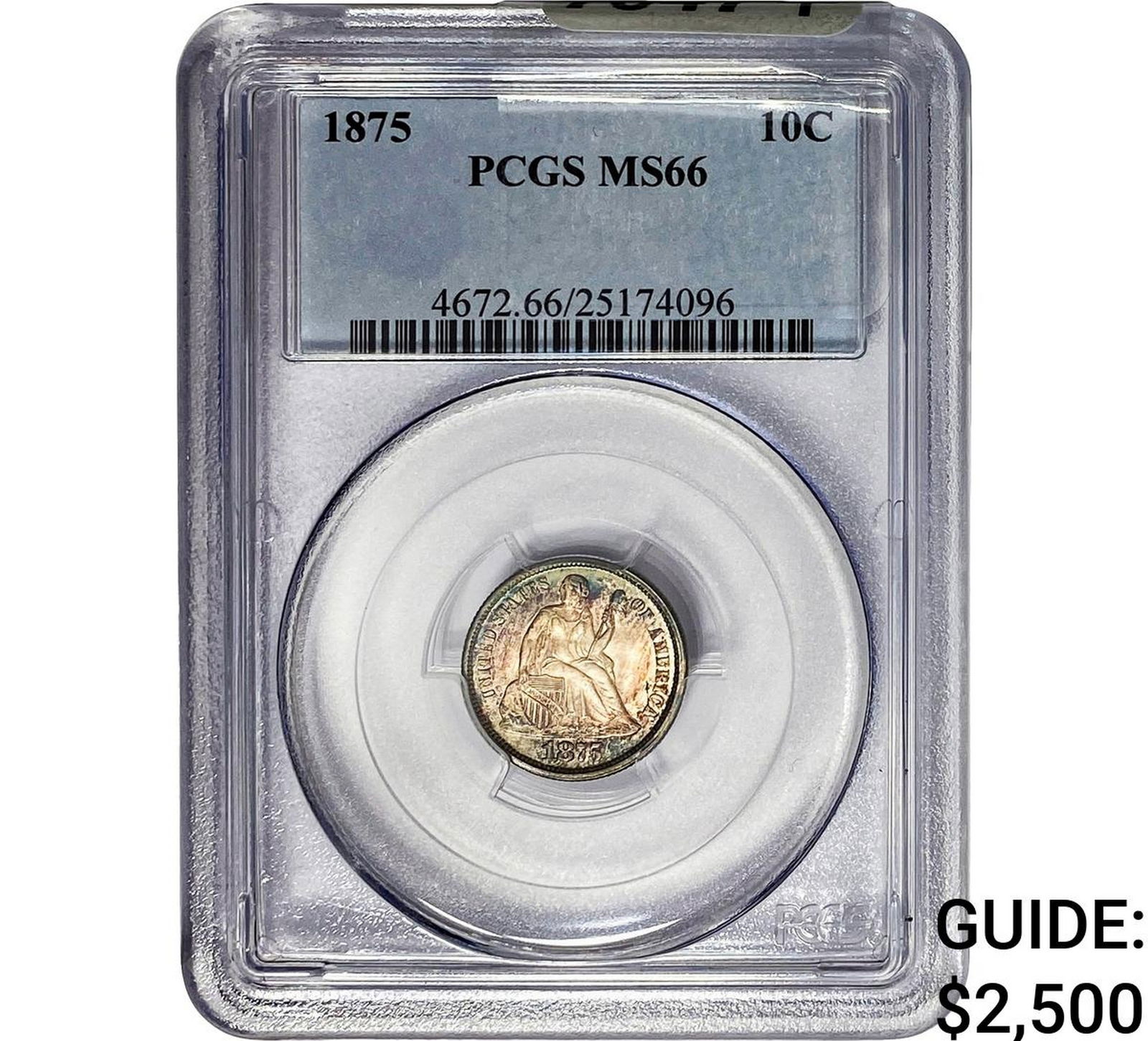 1875 Seated Liberty Dime PCGS MS66 (1 of 2)