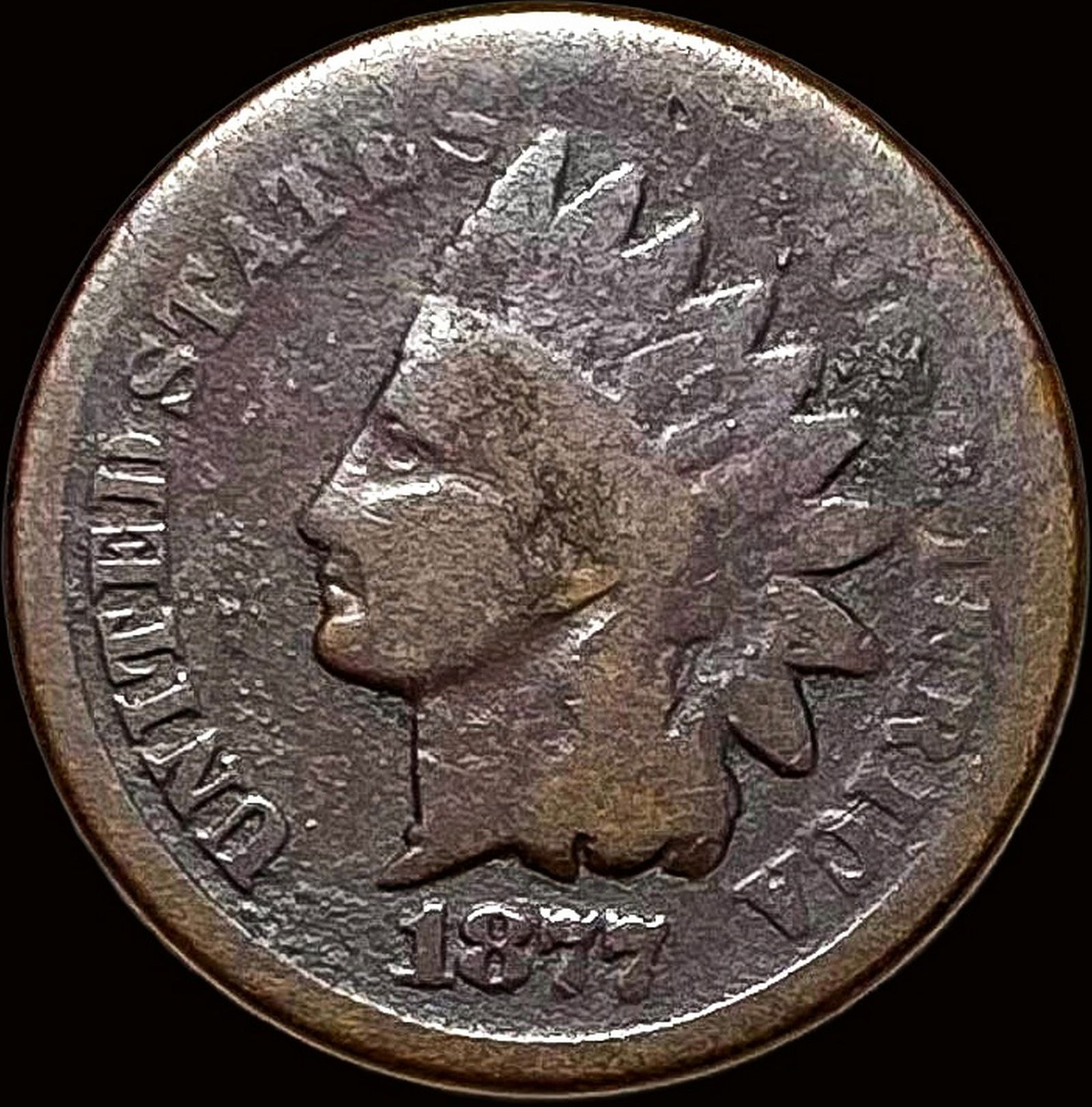1877 Indian Head Cent NICELY CIRCULATED (1 of 2)