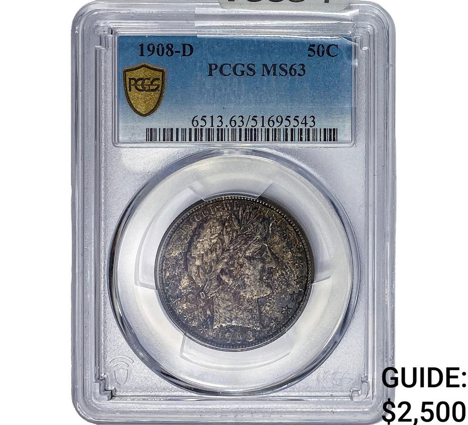 1908-D Barber Half Dollar PCGS MS63 (1 of 2)