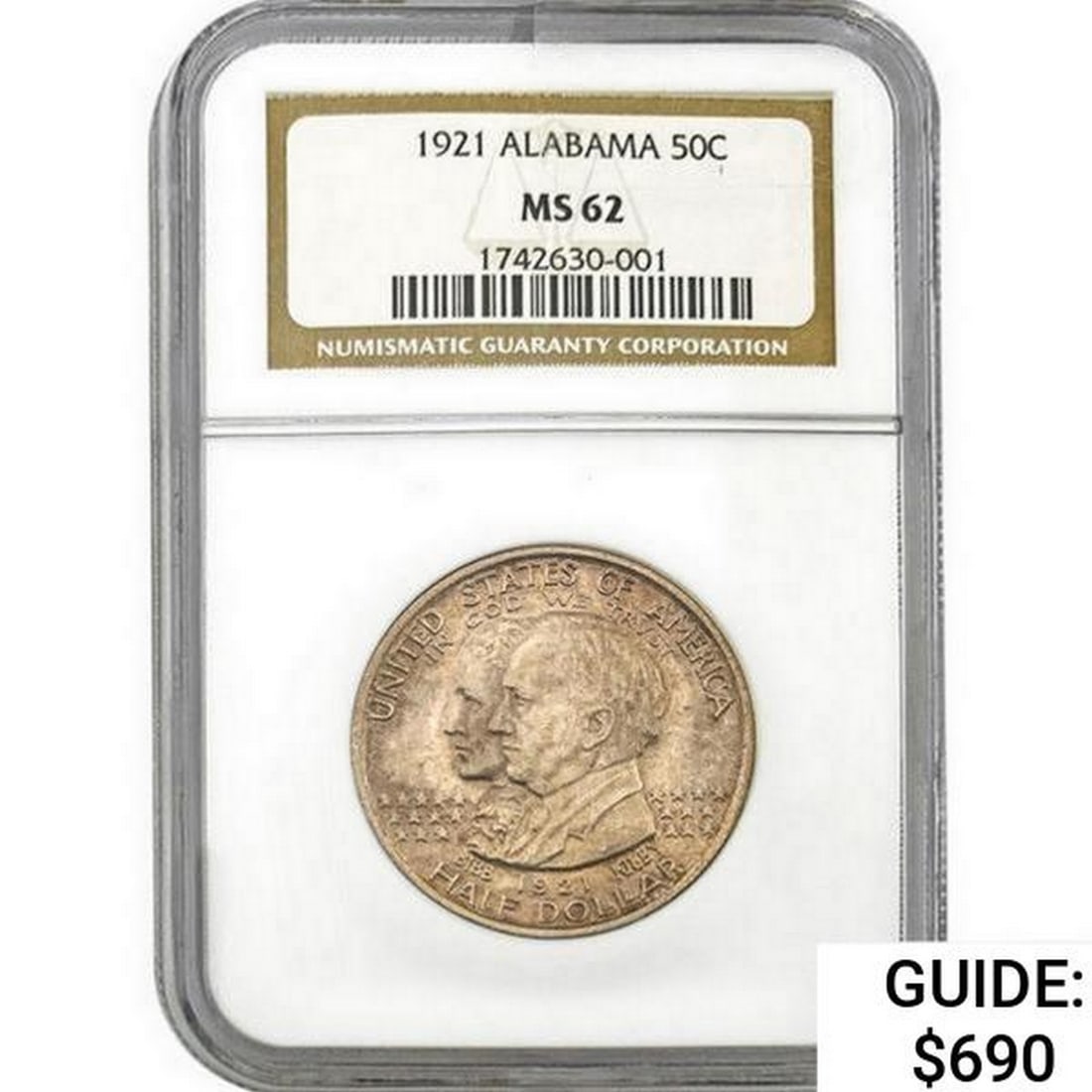 1921 Alabama 50C NGC MS62 (1 of 2)