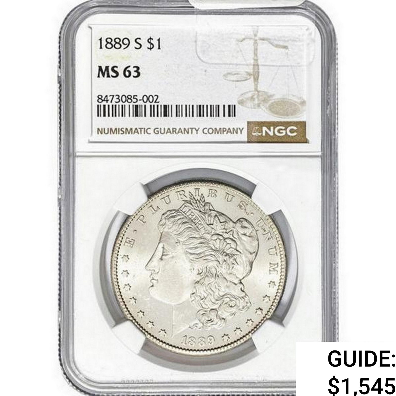 1889-S Morgan Silver Dollar NGC MS63 (1 of 2)