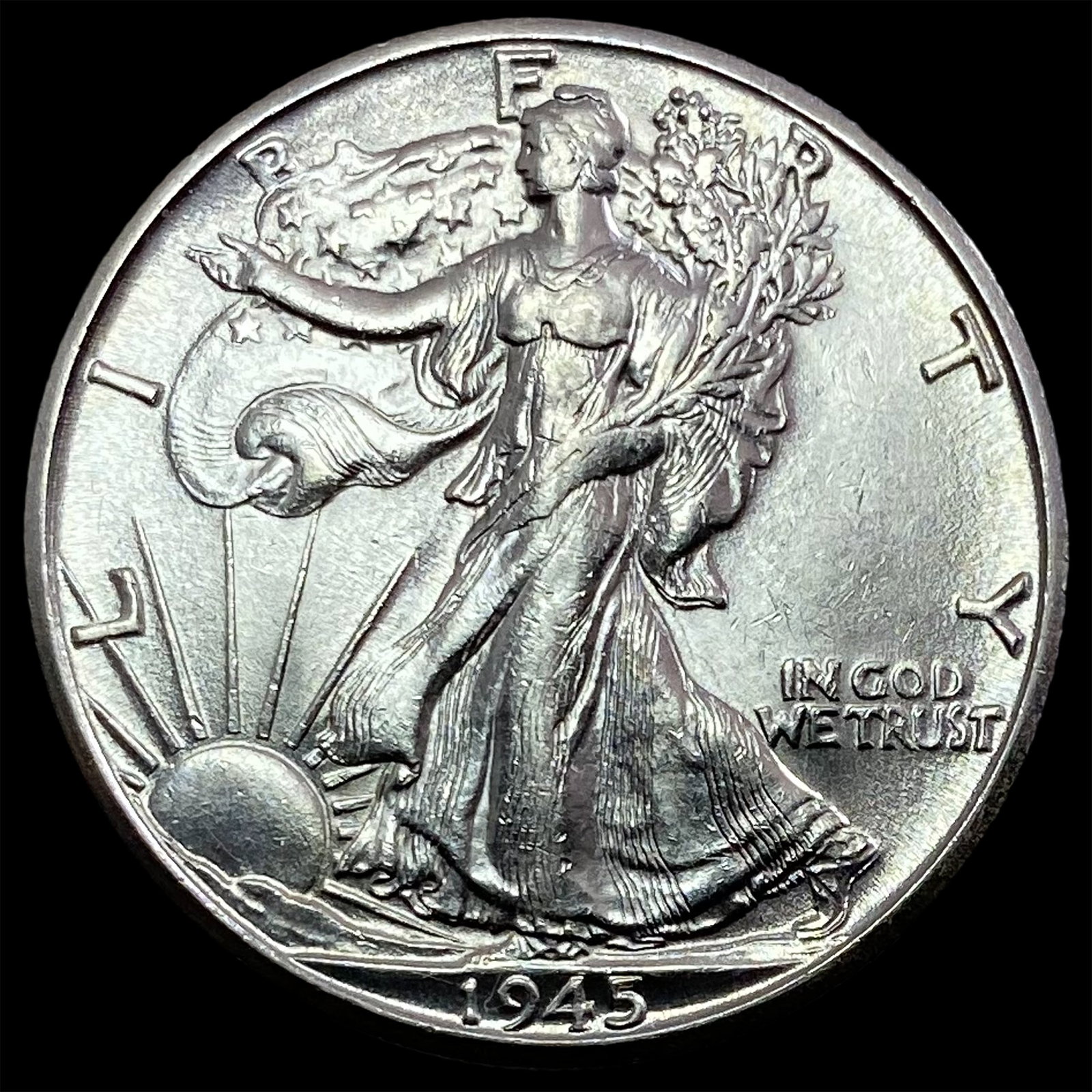 1945-D Walking Liberty Half Dollar CHOICE BU: 1945-D Walking Liberty Half Dollar CHOICE BU
