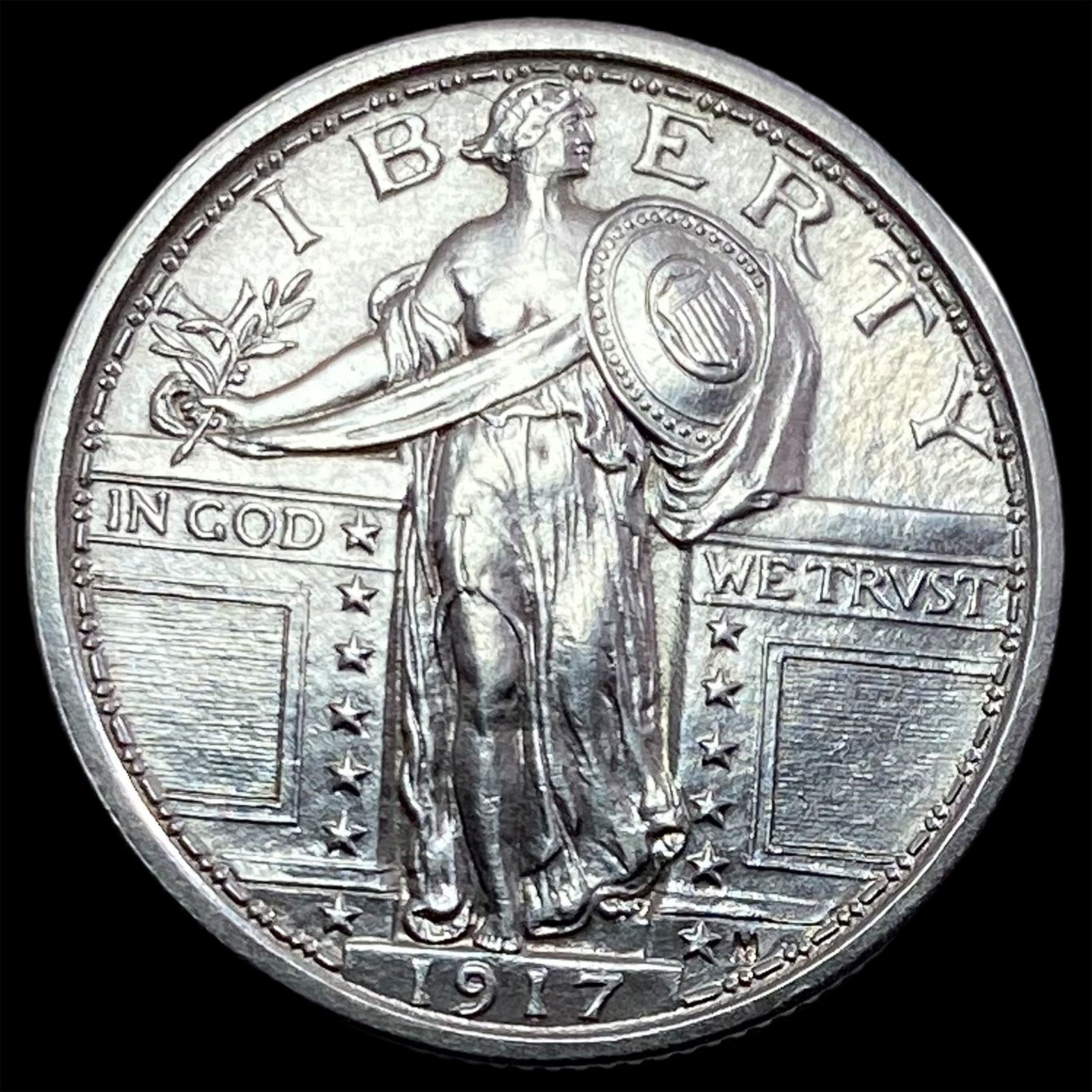 1917 FH Type 1 Standing Liberty Quarter CLOSELY UNCIRCULATED (1 of 2)
