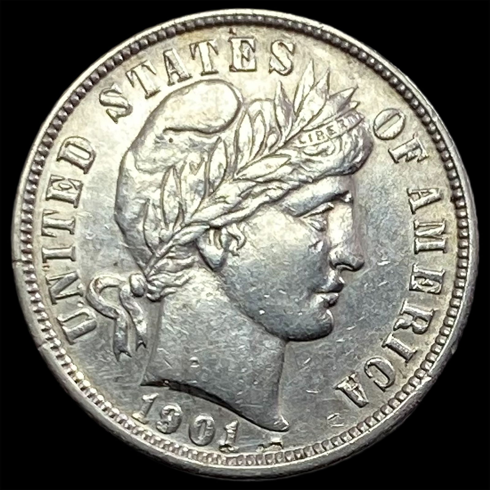 1901 Barber Dime CLOSELY UNCIRCULATED (1 of 2)