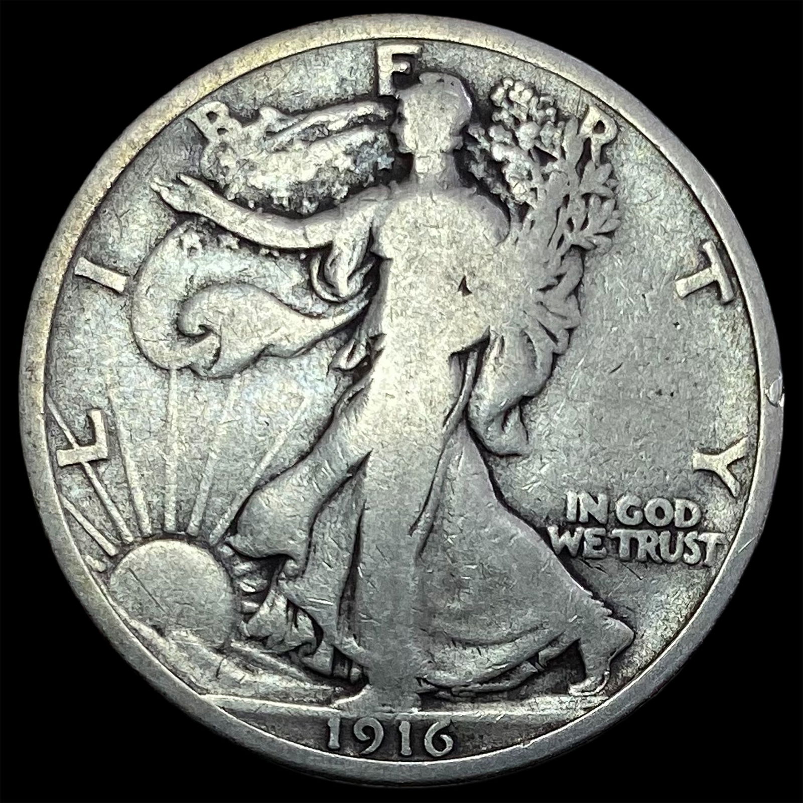 1916 Walking Liberty Half Dollar NICELY CIRCULATED (1 of 2)