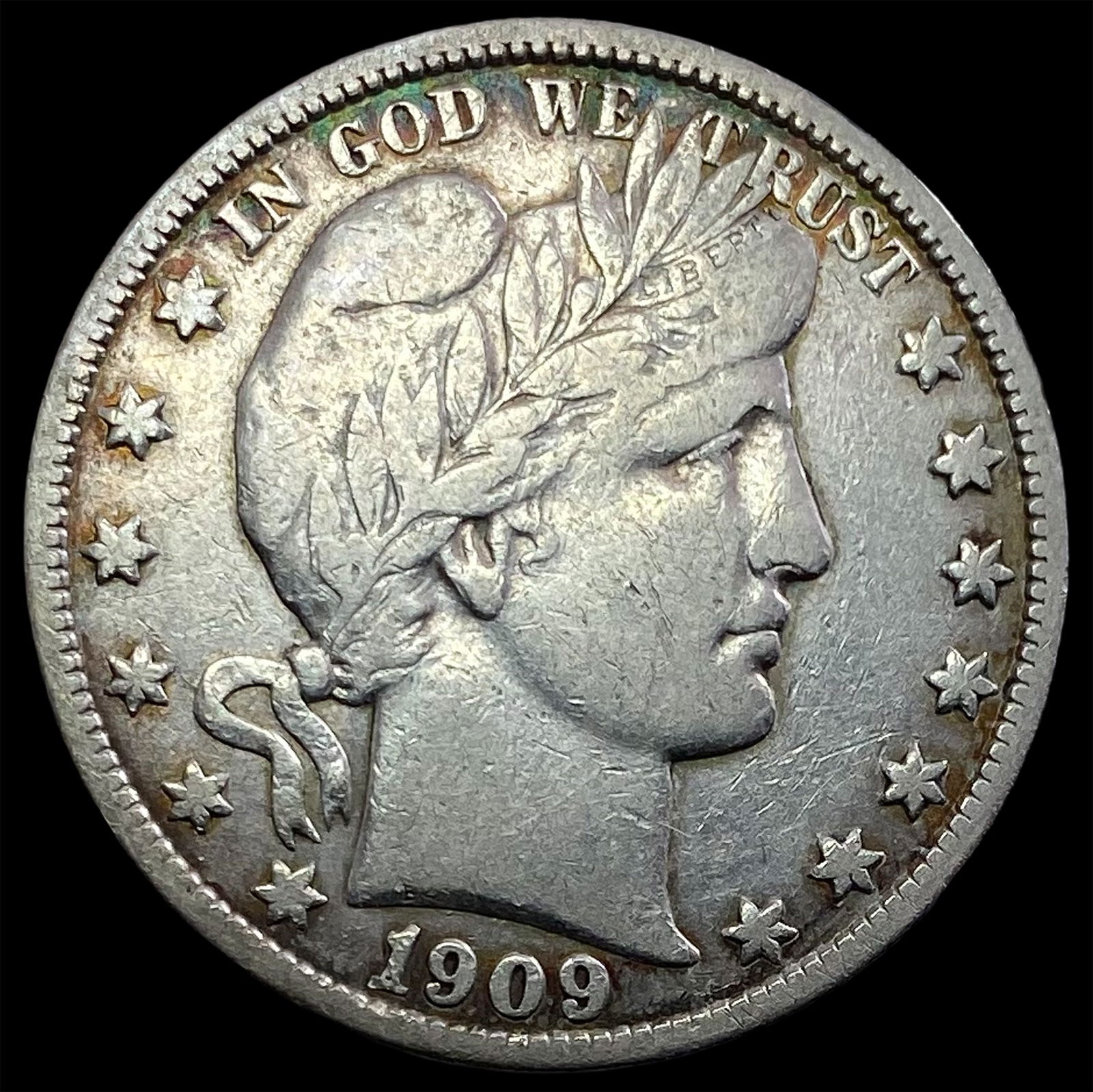 1909-S Silver Barber Half Dollar NEARLY UNCIRCULATED (1 of 2)