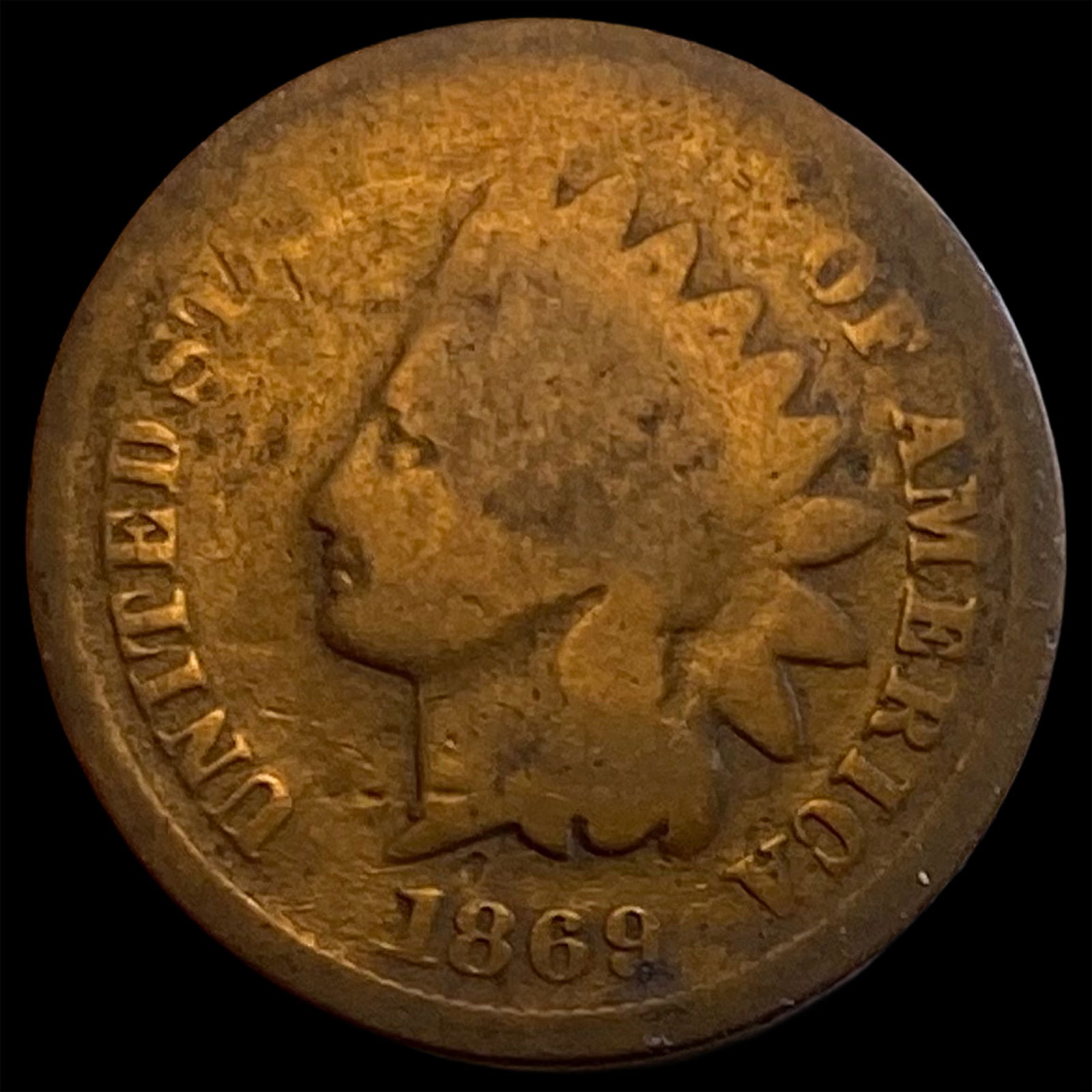 1869 Indian Head Cent NICELY CIRCULATED (1 of 2)
