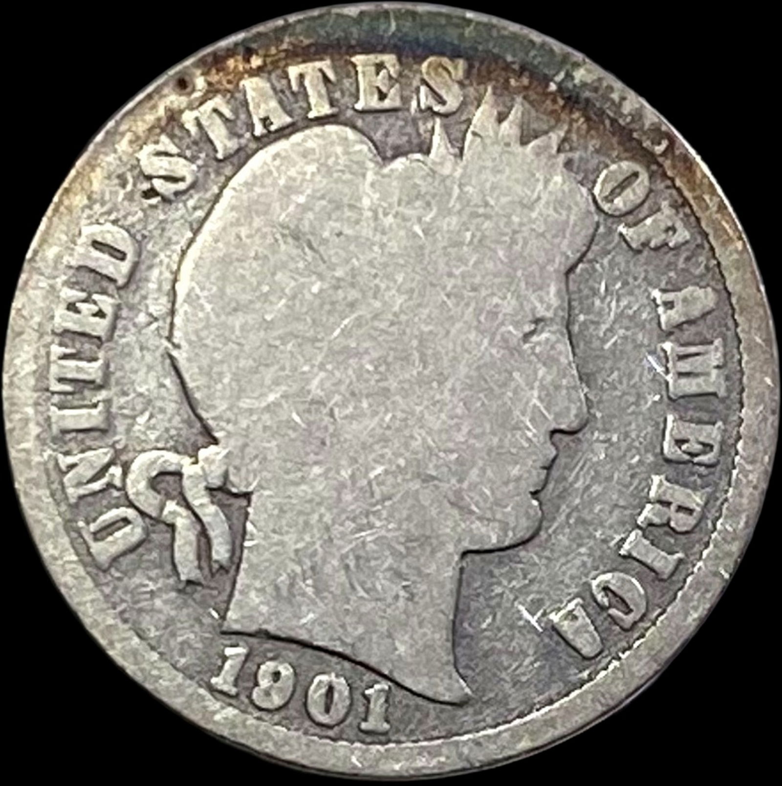 1901-S Silver Barber Dime NICELY CIRC (1 of 2)