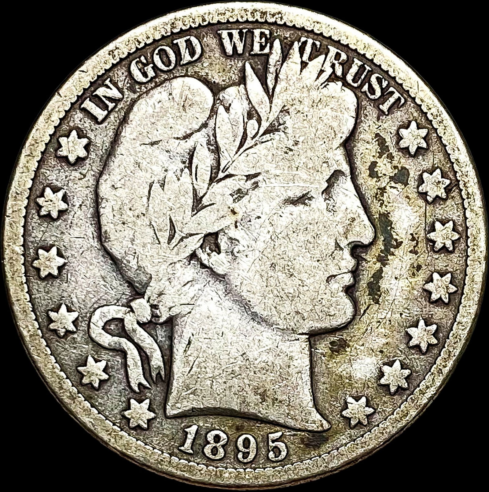 1895-O Silver Half Dollar NICELY CIRCULATED (1 of 2)
