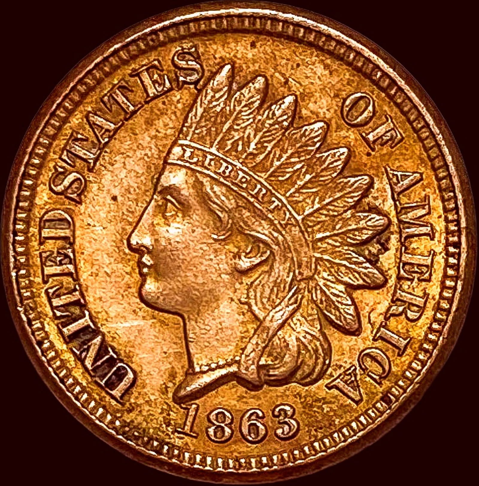 1863 Indian Head Cent CHOICE AU (1 of 2)