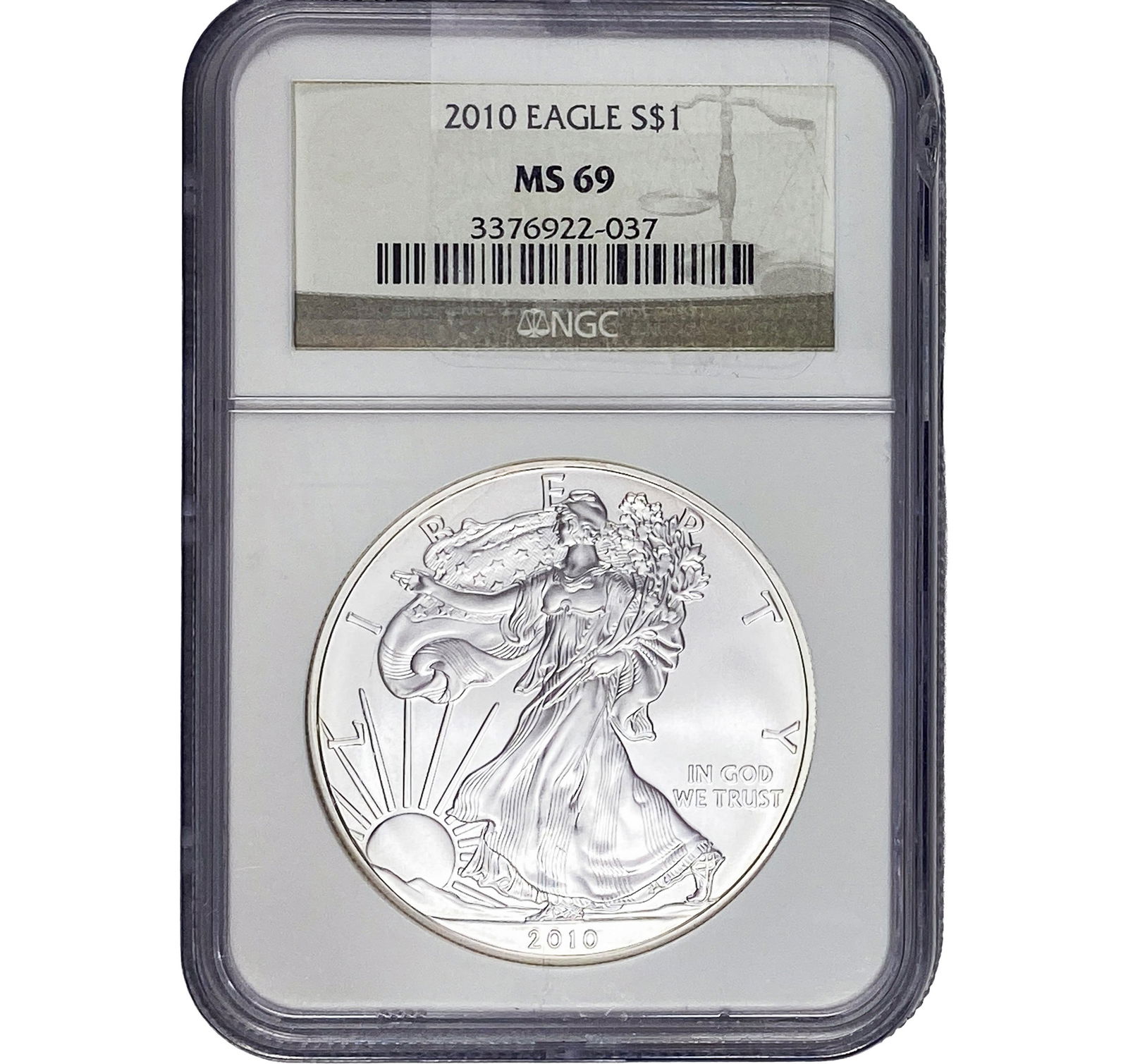 2010 American Silver Eagle 1oz NGC MS69 (1 of 2)