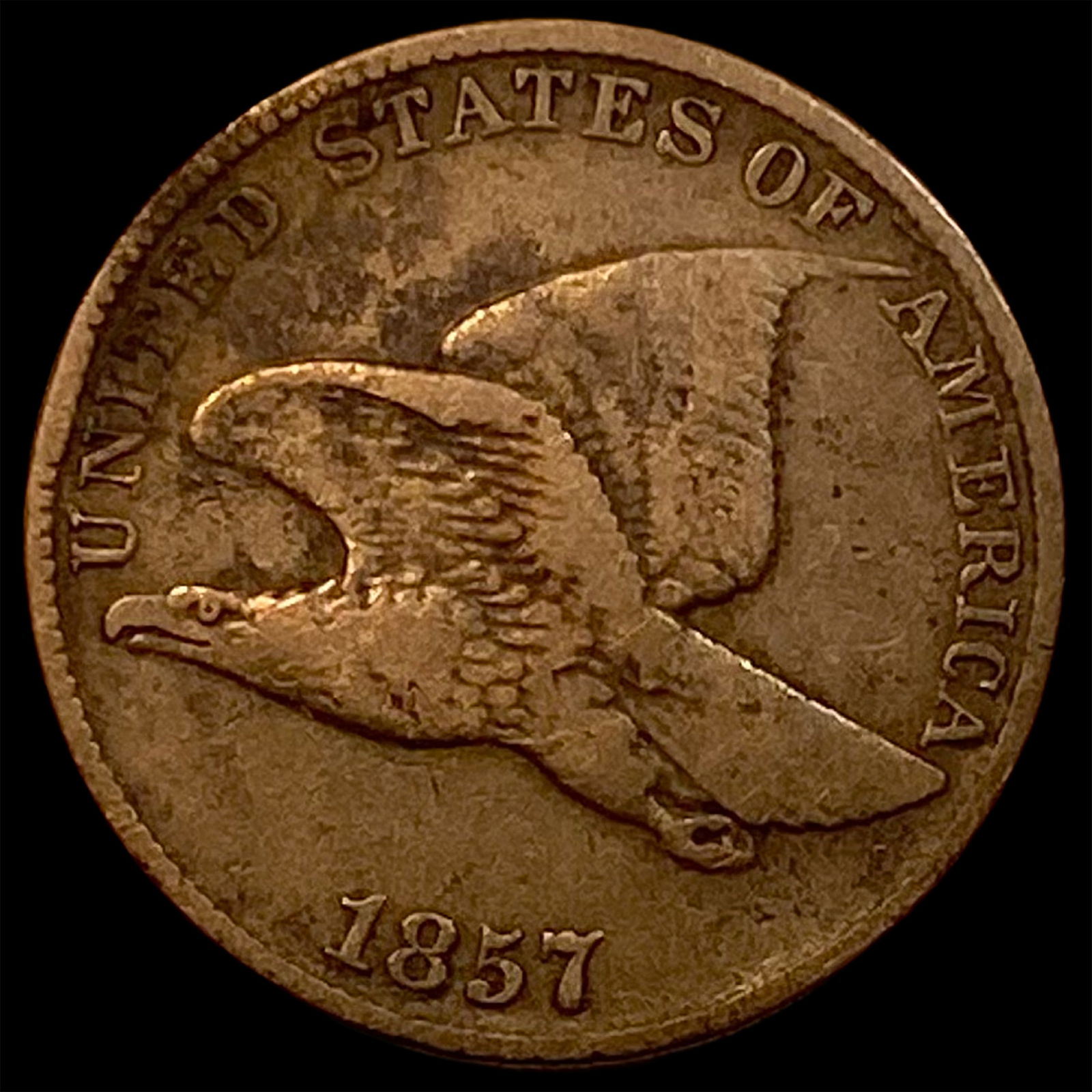 1857 Copper-Nickel Flying Eagle Cent LIGHTLY CIRCULATED (1 of 2)