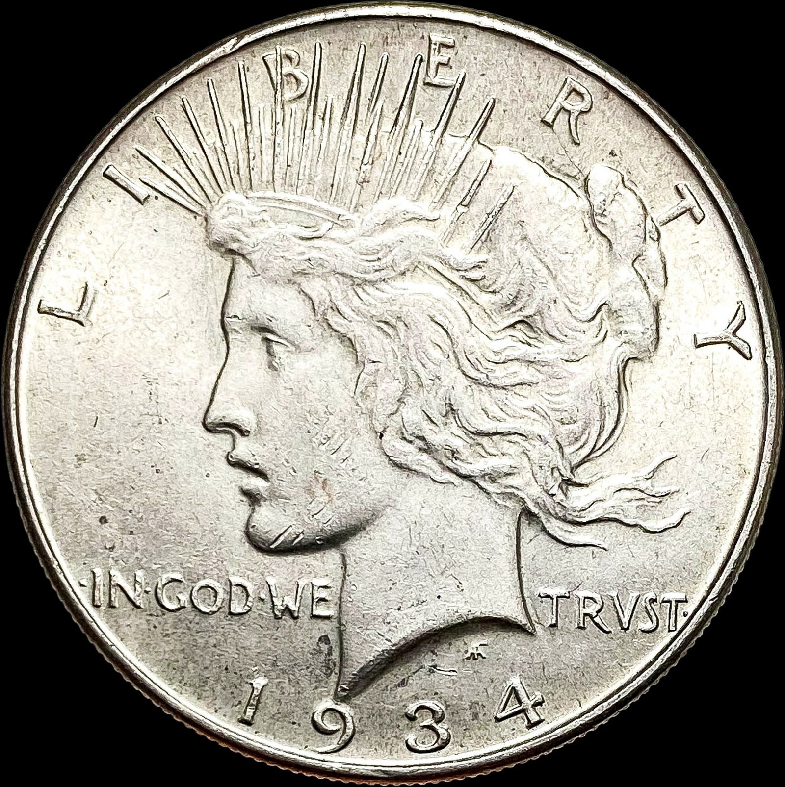 1934 Silver Peace Dollar CLOSELY UNCIRCULATED (1 of 2)