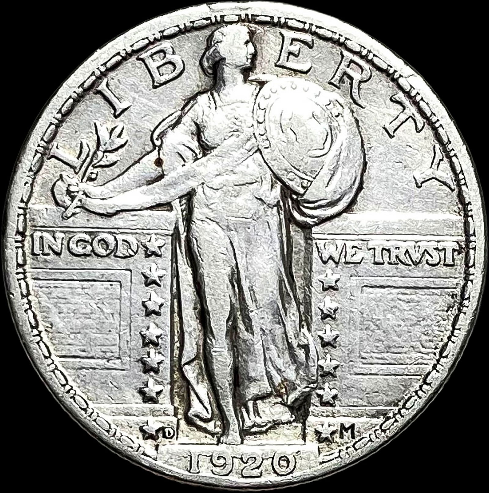 1920-D Standing Liberty Quarter NEARLY UNCIRCULATED (1 of 2)