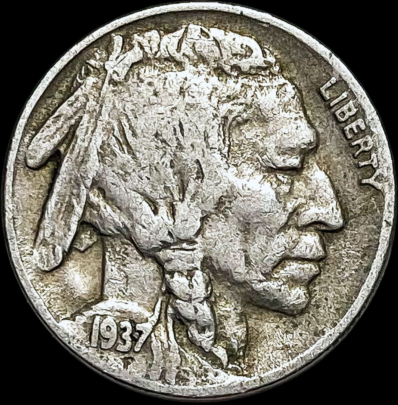 1937-D 3 Leg Buffalo Nickel NEARLY UNCIRCULATED (1 of 2)