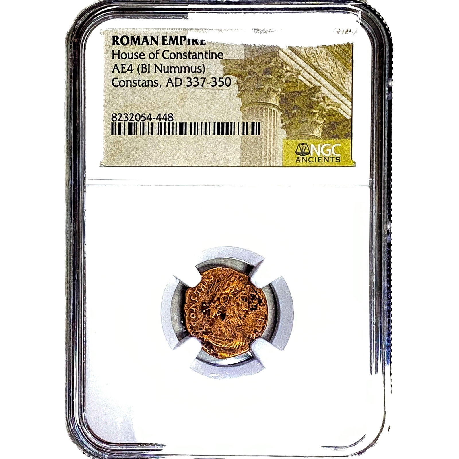 Roman Constans, AD 337-350 AE4 Nummus NGC: Roman Constans, AD 337-350 AE4 Nummus NGC