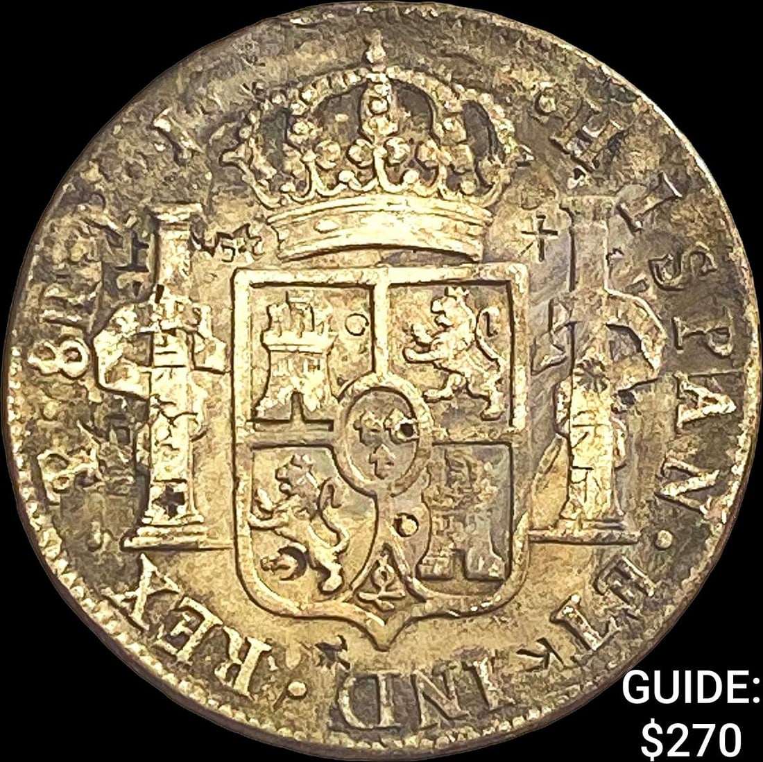 Mexico Silver 8 Reales Shipwreck Effect NEARLY UNCIRCULATED (1 of 2)