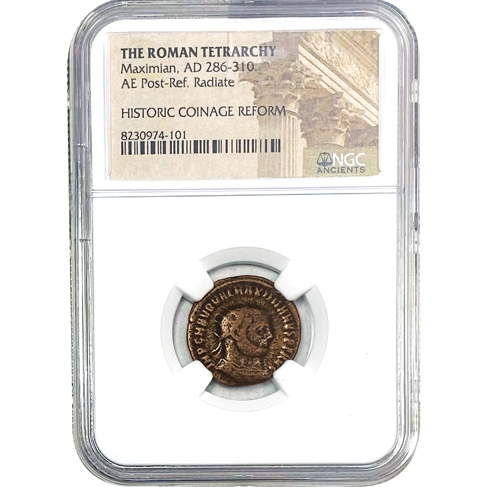Roman Maximian AD 286-310 AE Post-Ref Radiate NGC: Roman Maximian AD 286-310 AE Post-Ref Radiate NGC