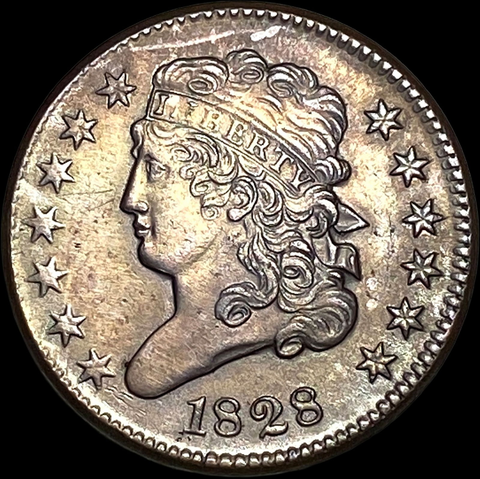 1828 13 Stars Classic Head Half Cent UNCIRCULATED (1 of 2)