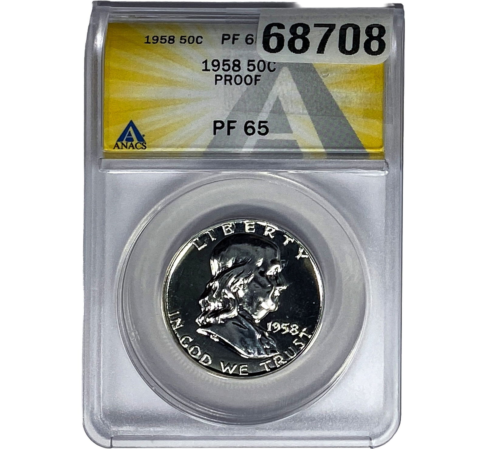 1958 Franklin Half Dollar ANACS PF65 (1 of 2)