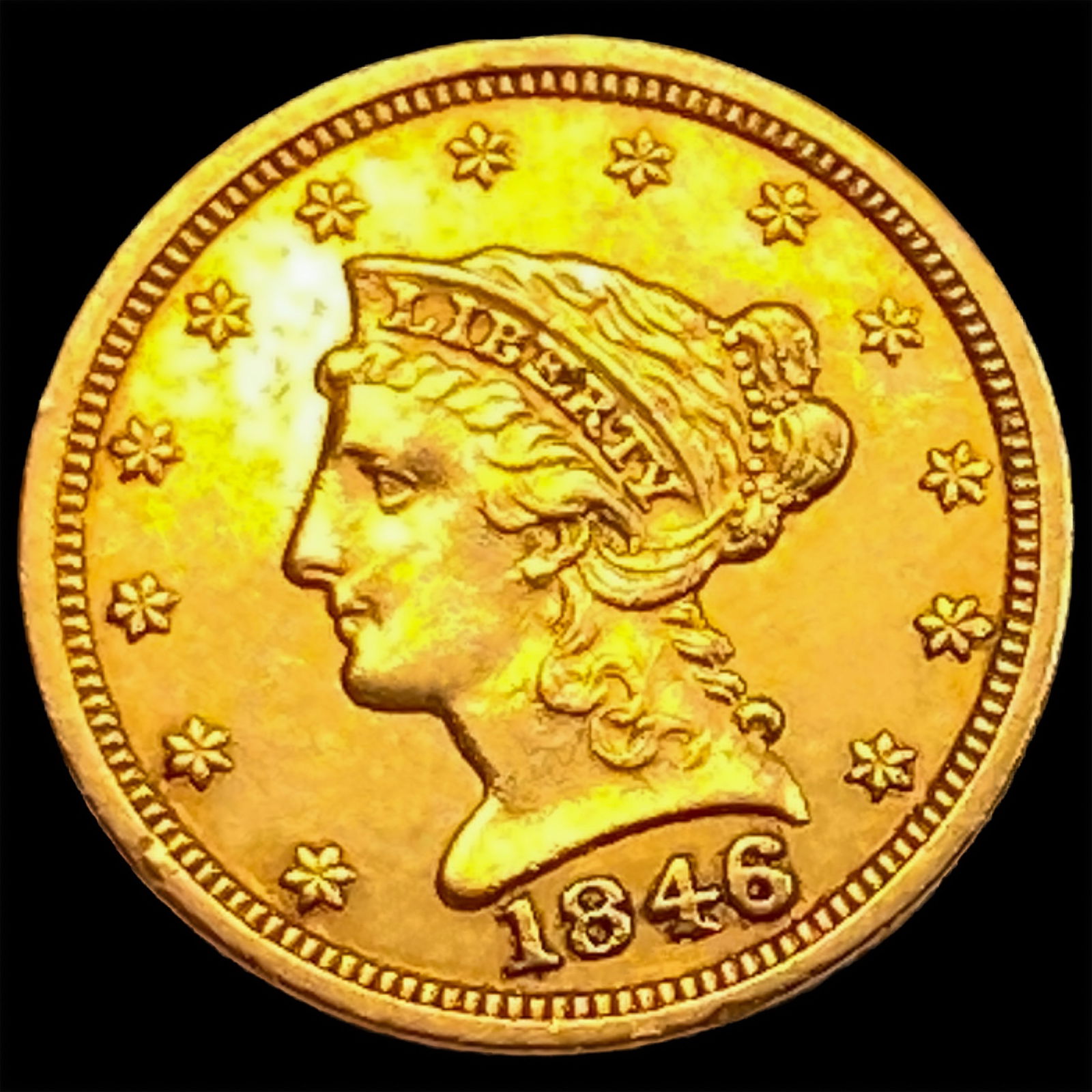 1846 $2.50 Gold Quarter Eagle UNCIRCULATED (1 of 2)