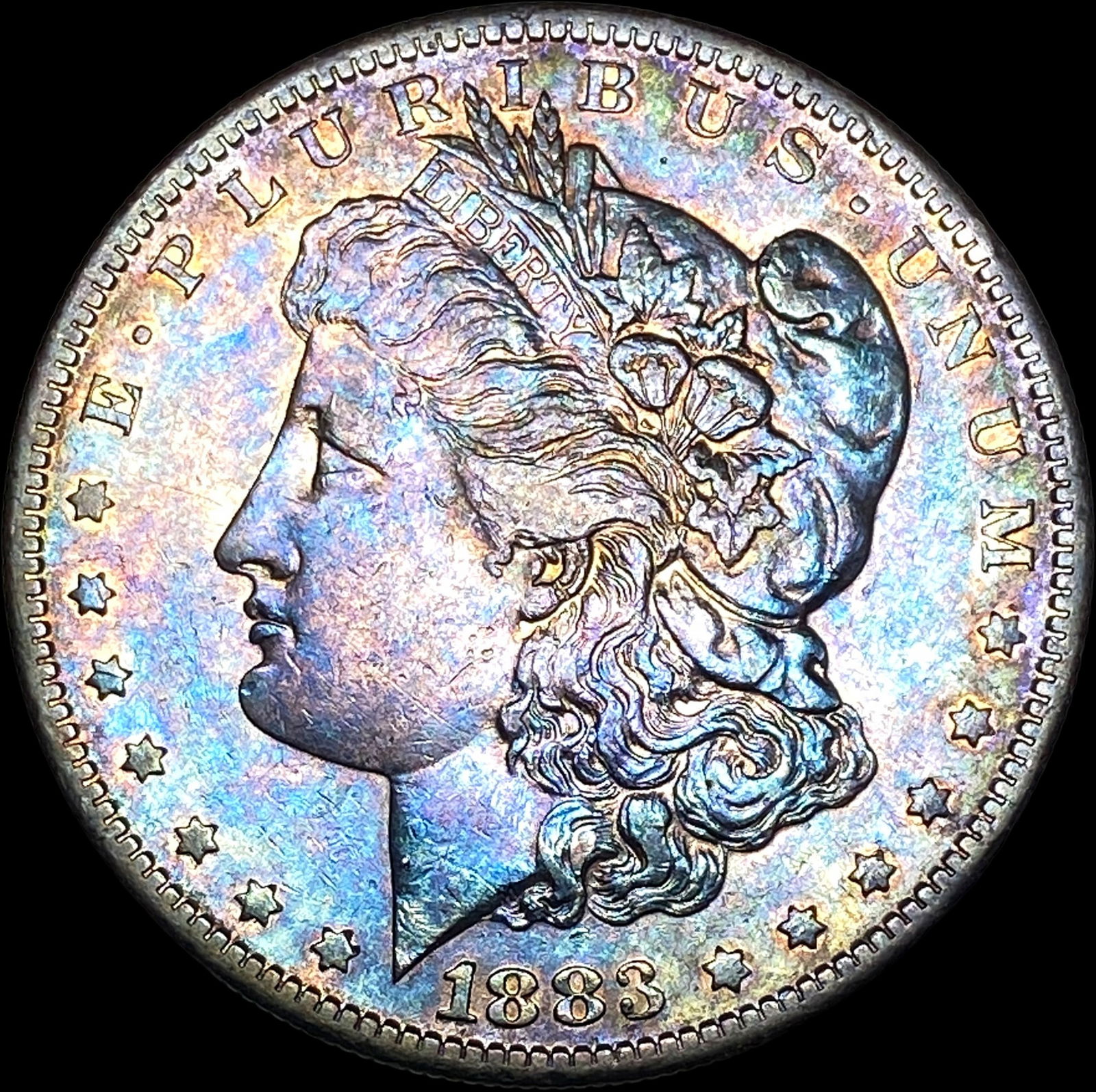 1883-S Toned Silver Morgan Dollar NEARLY UNCIRCULATED (1 of 2)