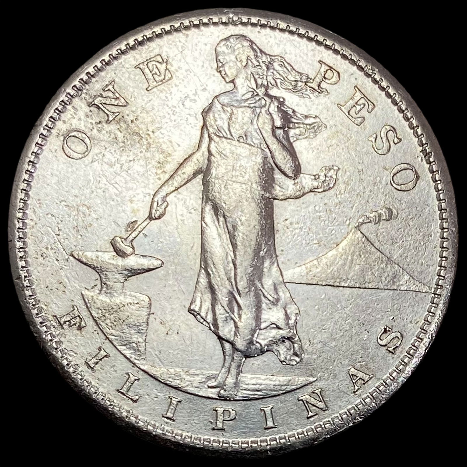 1907-S Philippines Silver One Peso CLOSELY UNCIRCULATED (1 of 2)