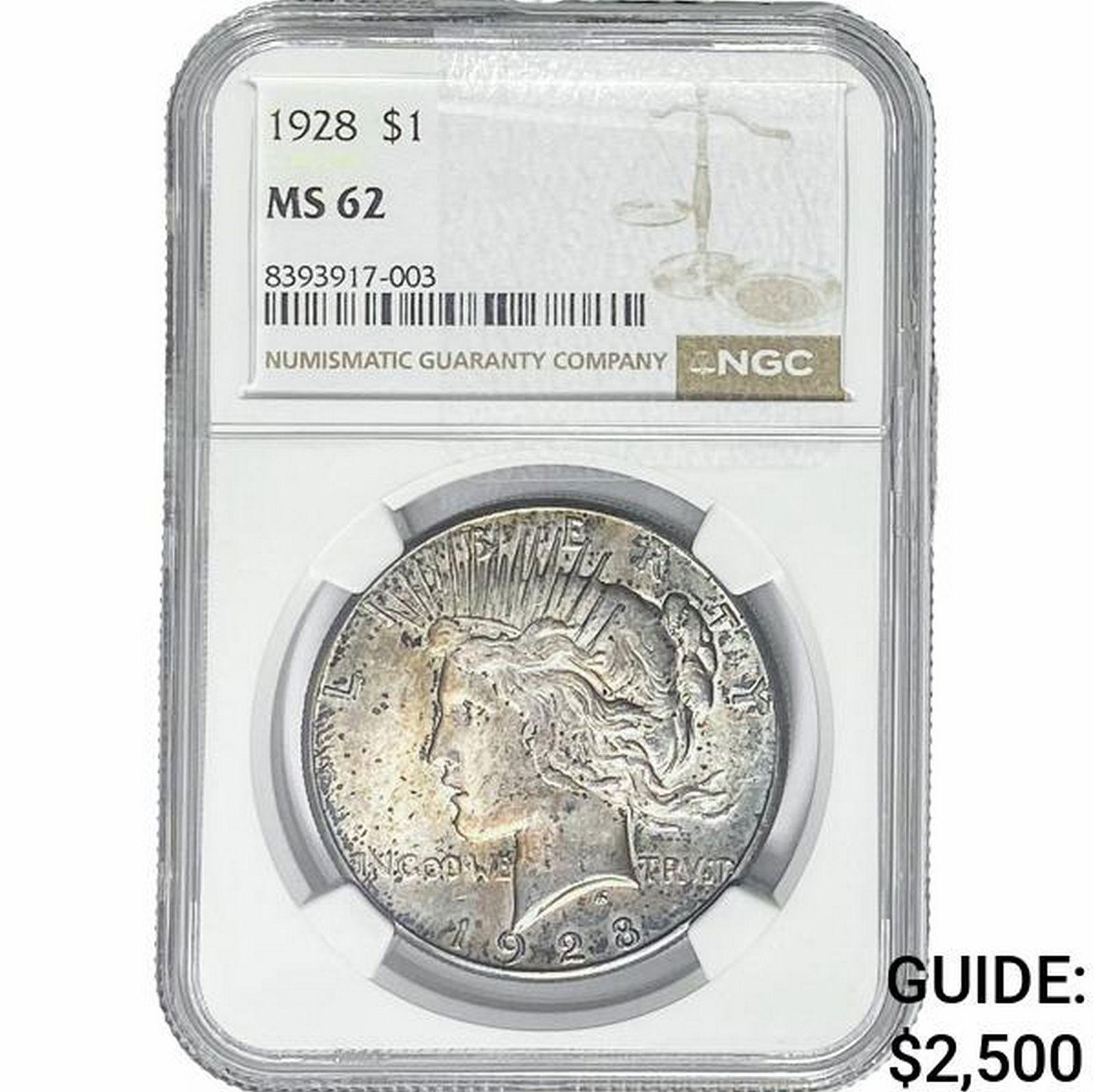 1928 Silver Peace Dollar NGC MS62 (1 of 2)