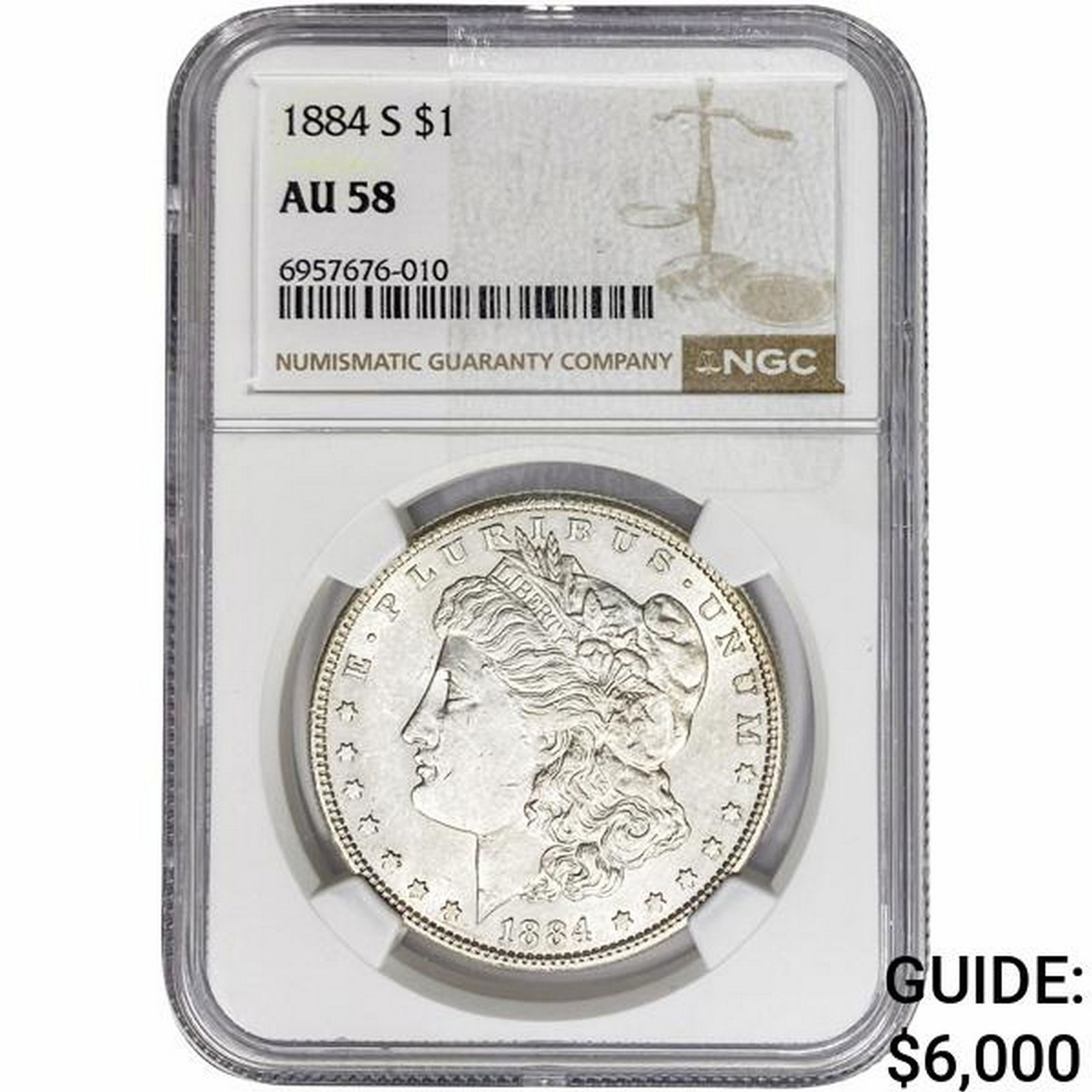 1884-S Morgan Silver Dollar NGC AU58 (1 of 2)