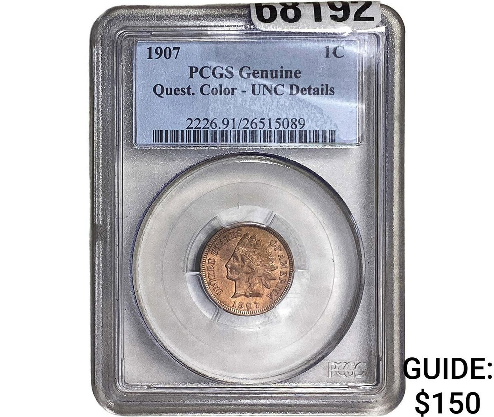 1907 Indian Head Cent PCGS UNC (1 of 2)