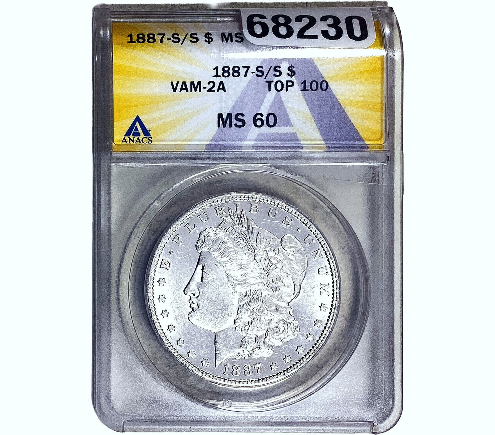 1887-S/S Morgan Silver Dollar ANACS MS60 Vam-2A (1 of 2)