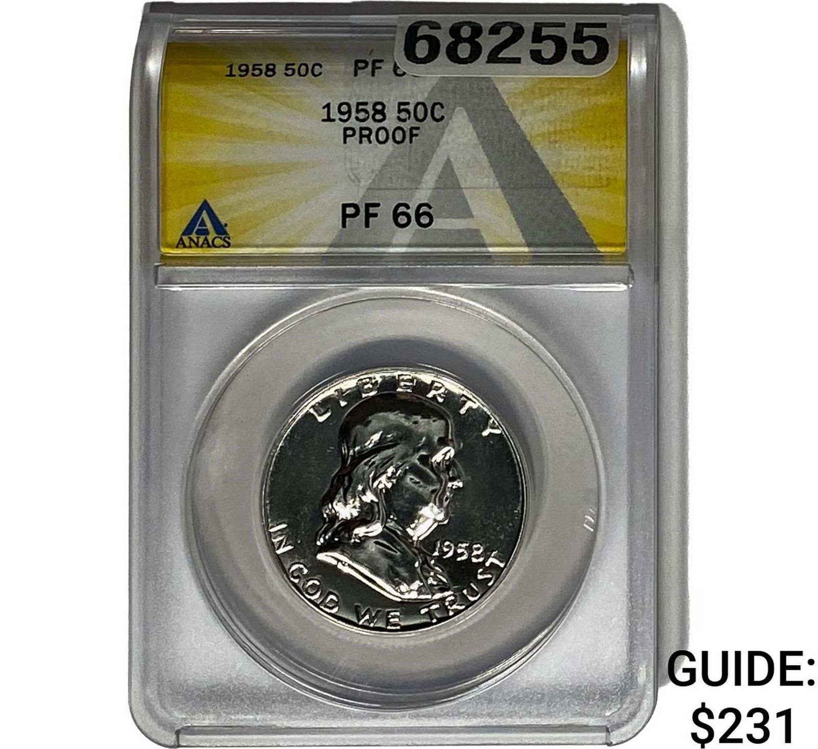 1958 Franklin Half Dollar ANACS PF66 Proof (1 of 2)